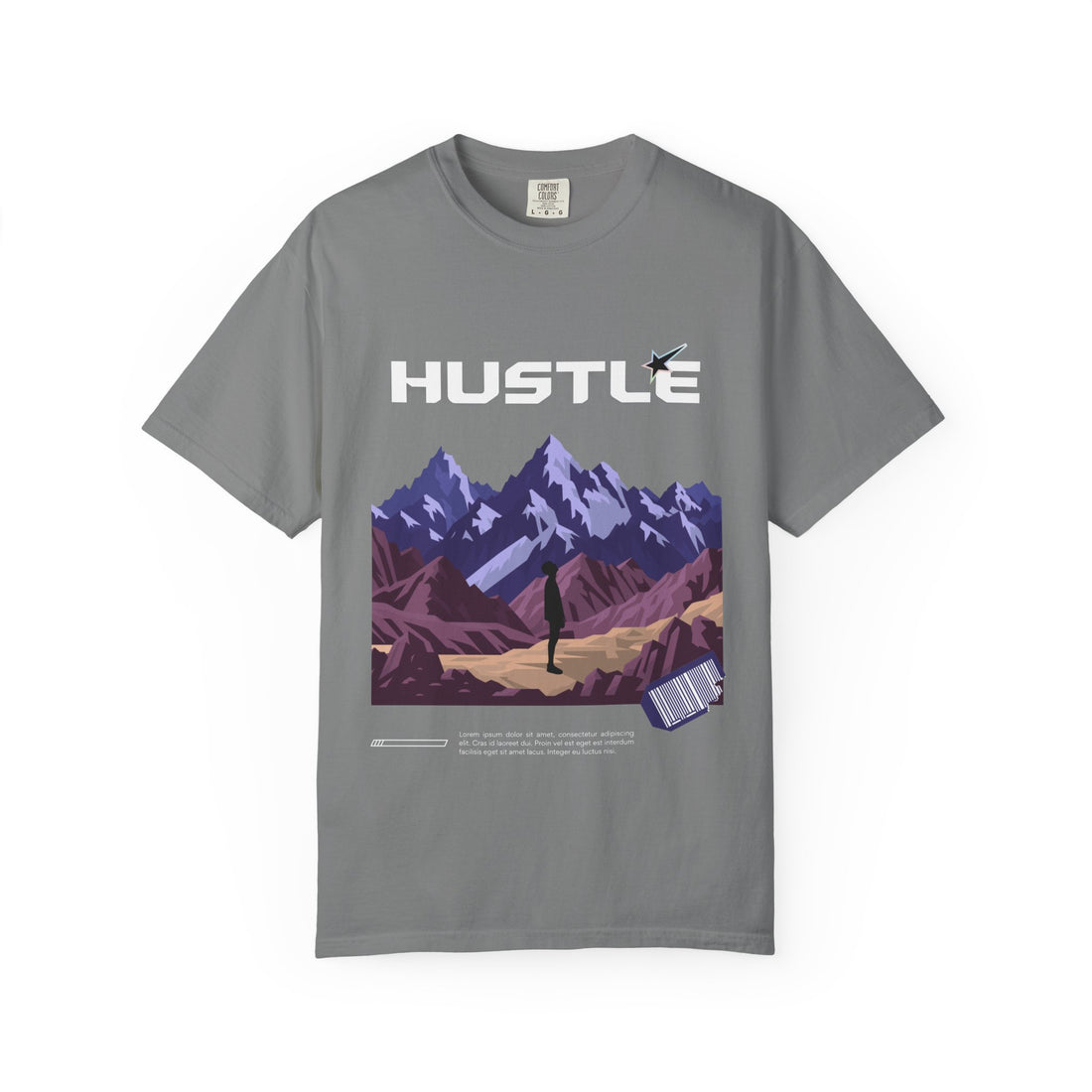 Hustle Mountain T-Shirt — Adventure Motivational Graphic Tee