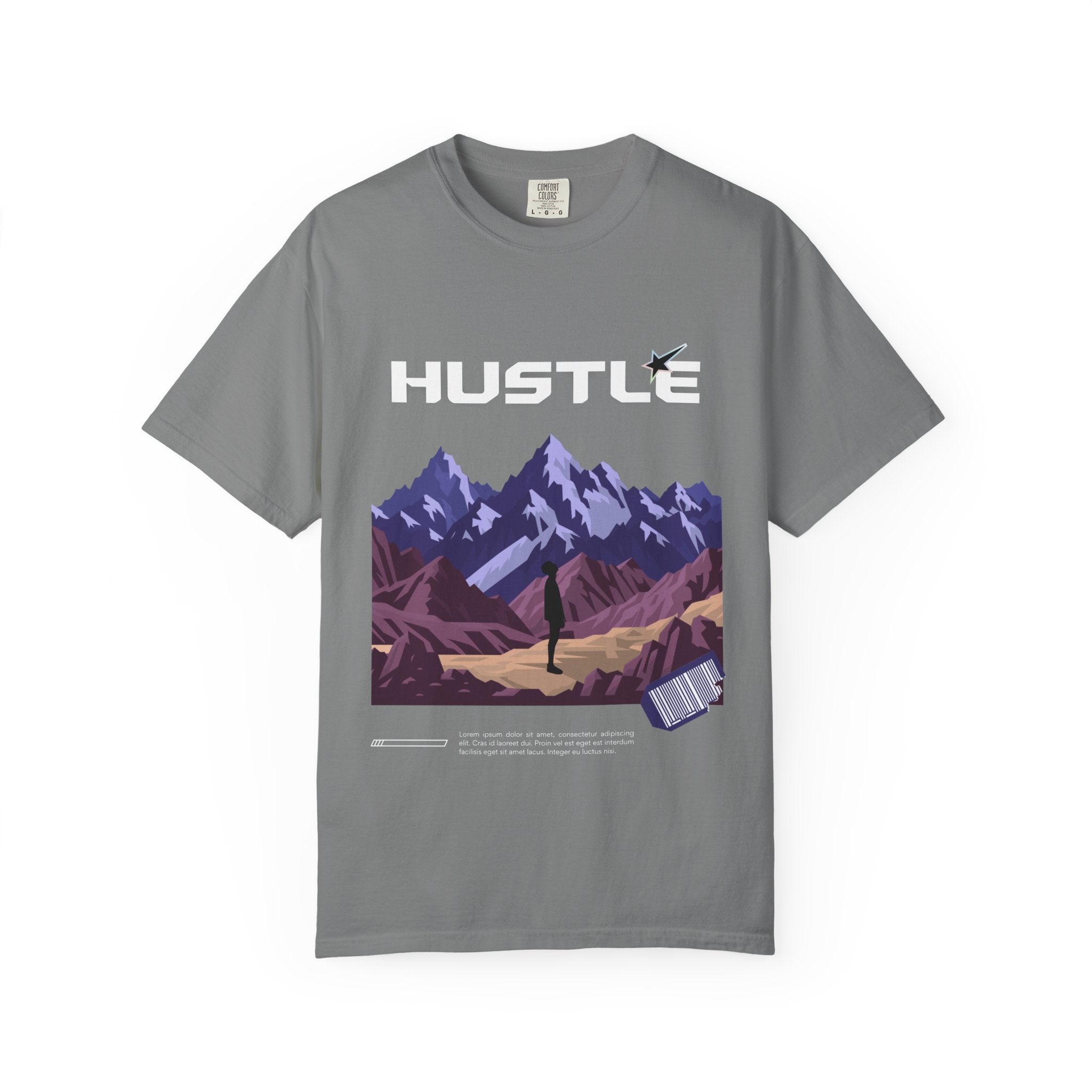 Hustle Mountain T-Shirt — Adventure Motivational Graphic Tee