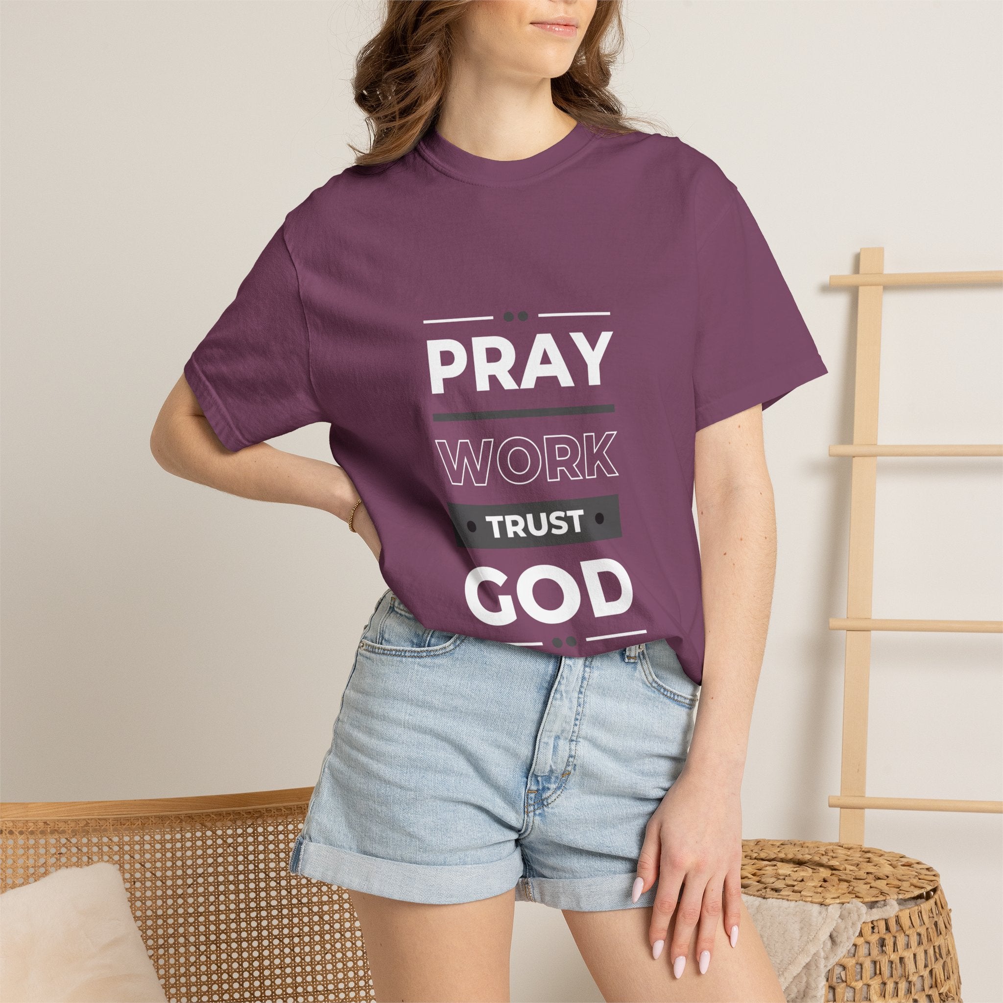Pray Work Trust God T-Shirt
