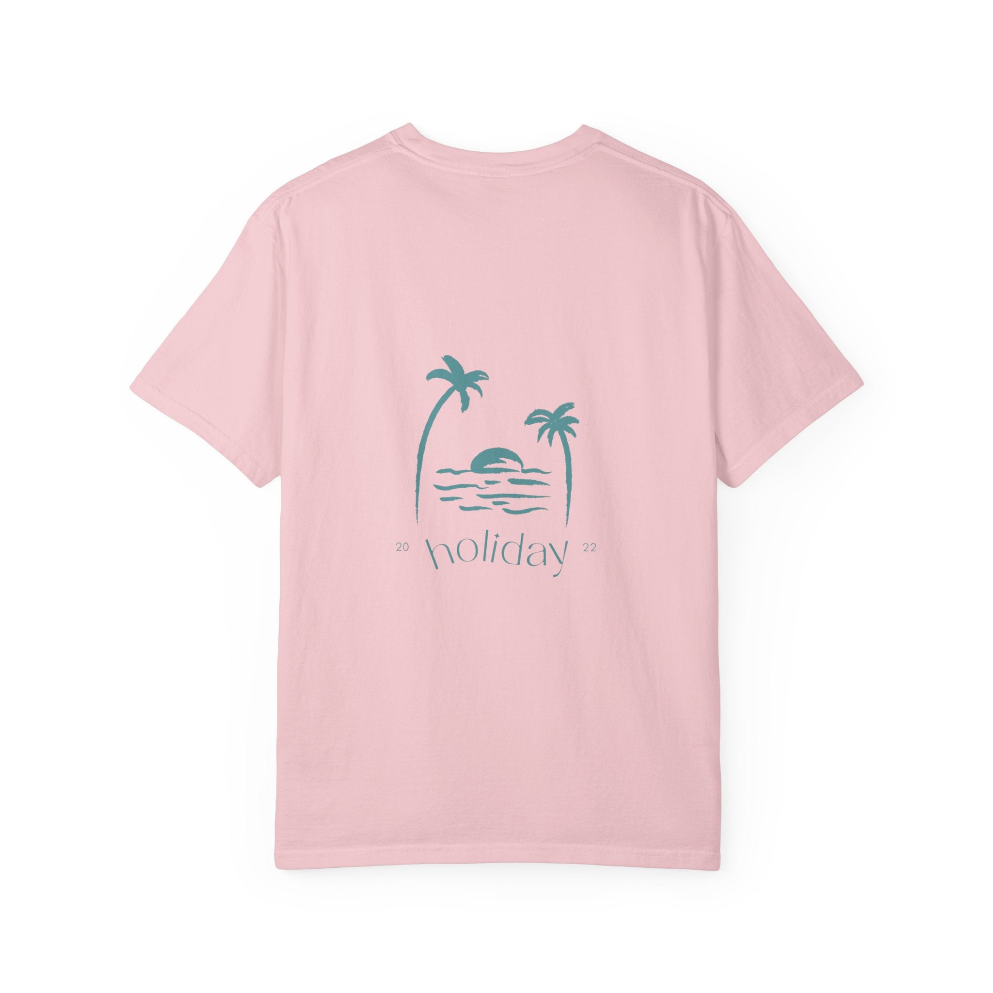 Holiday Palm Beach T-Shirt — Vintage Sunset Tropical Graphic