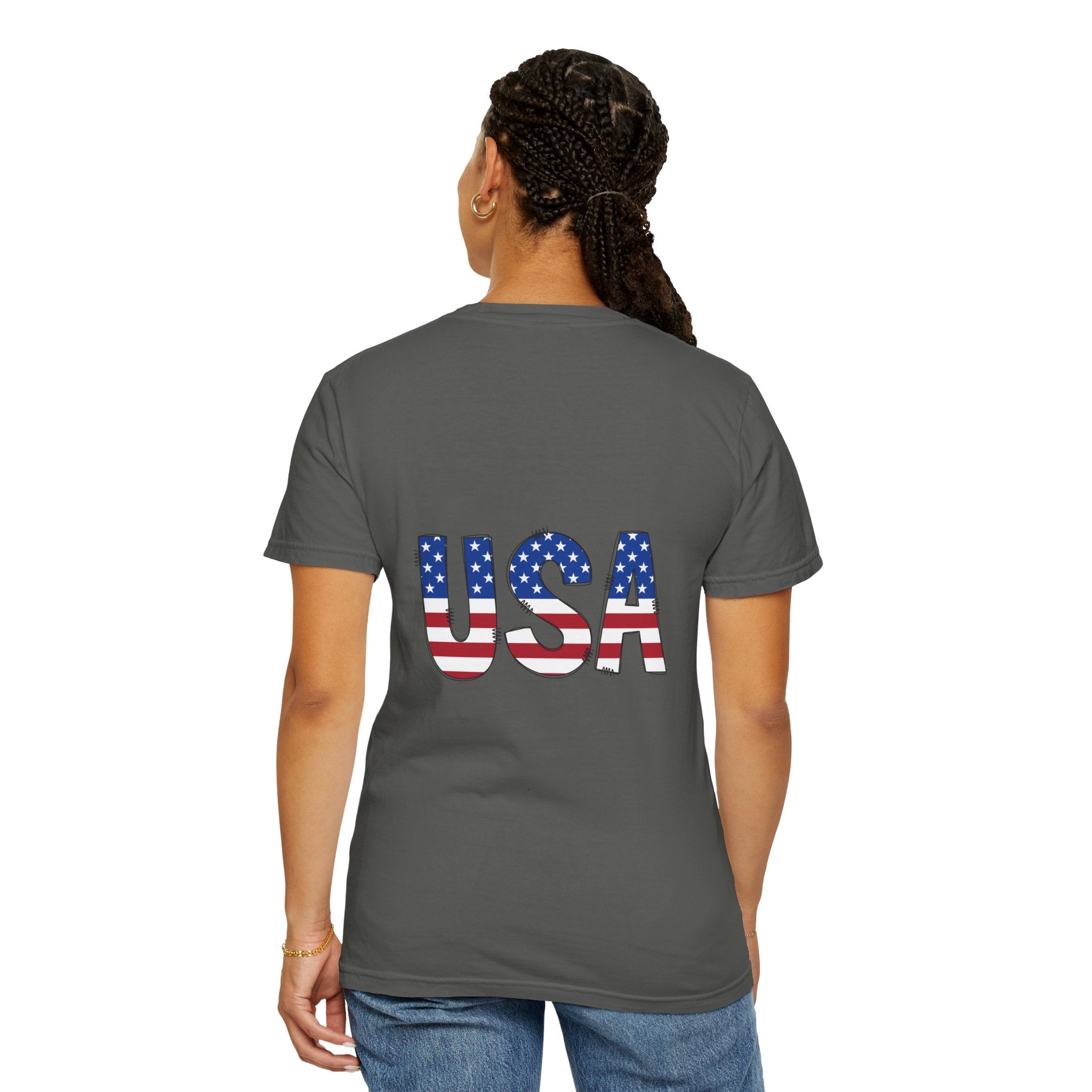 USA Flag Graphic T-Shirt — Patriotic Fourth of July Tee