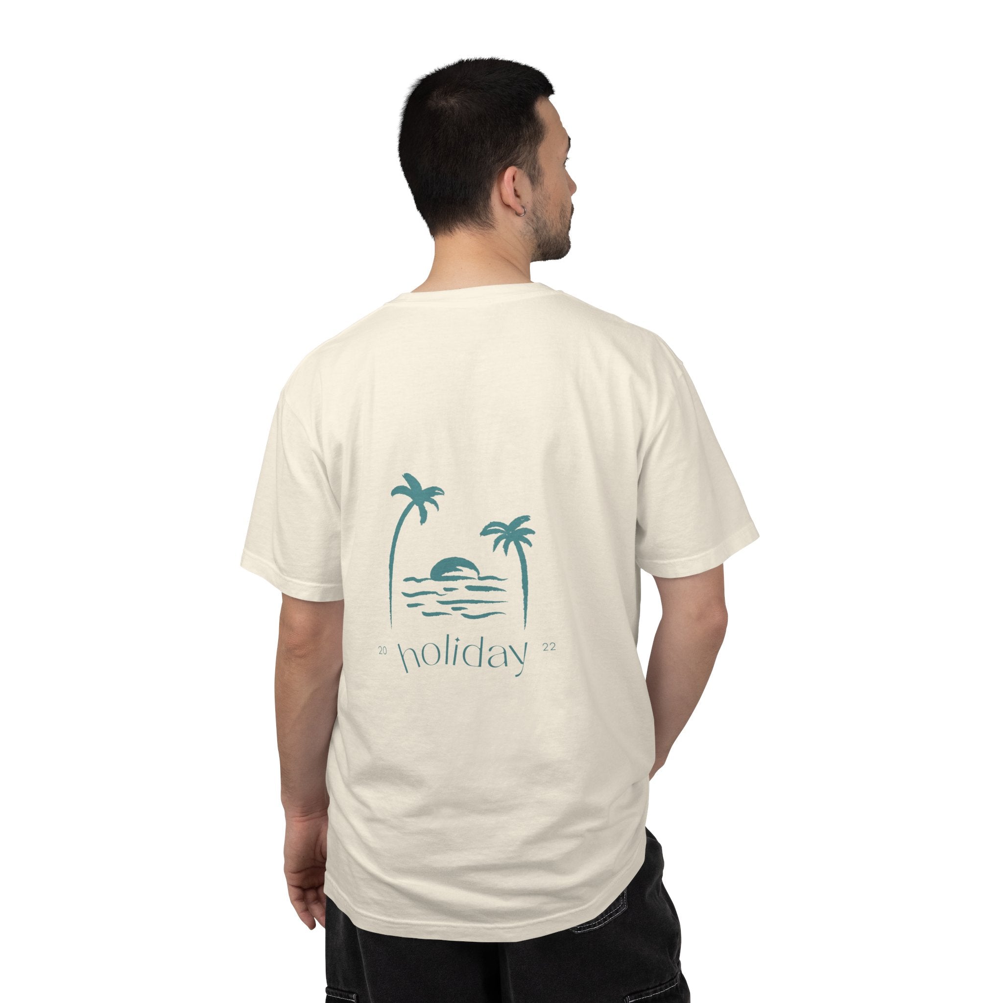 Holiday Palm Beach T-Shirt — Vintage Sunset Tropical Graphic