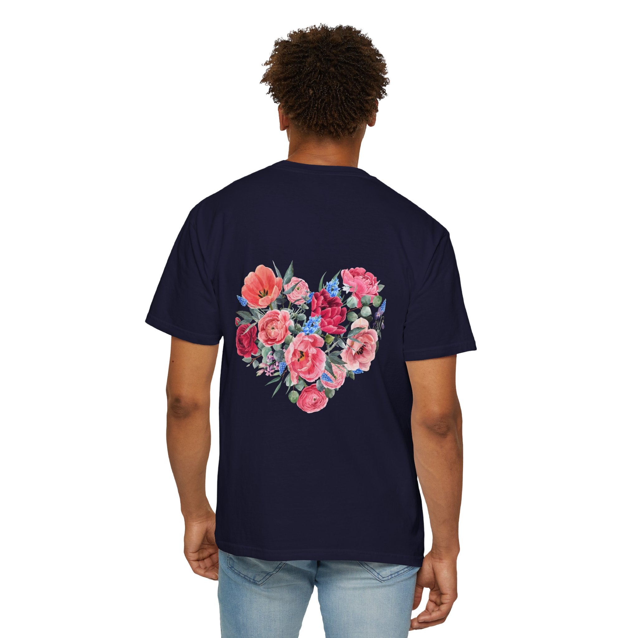 Floral Heart T-Shirt – Watercolor Rose Heart Graphic Tee (Valentine’s Day, Mother's Day)