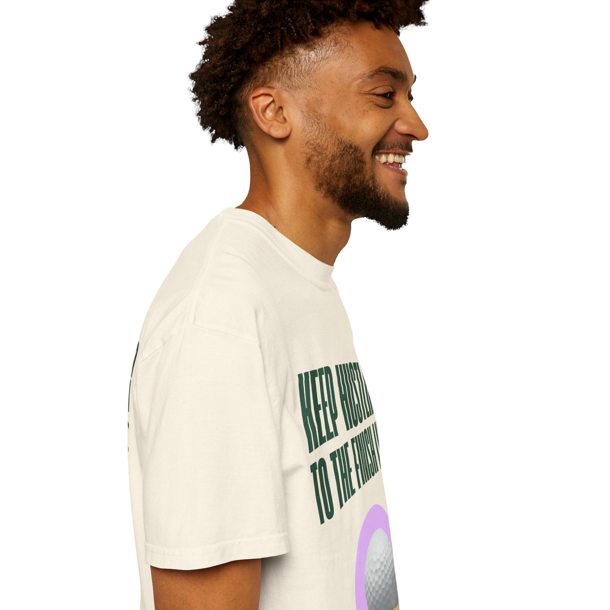 Keep Hustling to the Finish Line Golf T‑Shirt