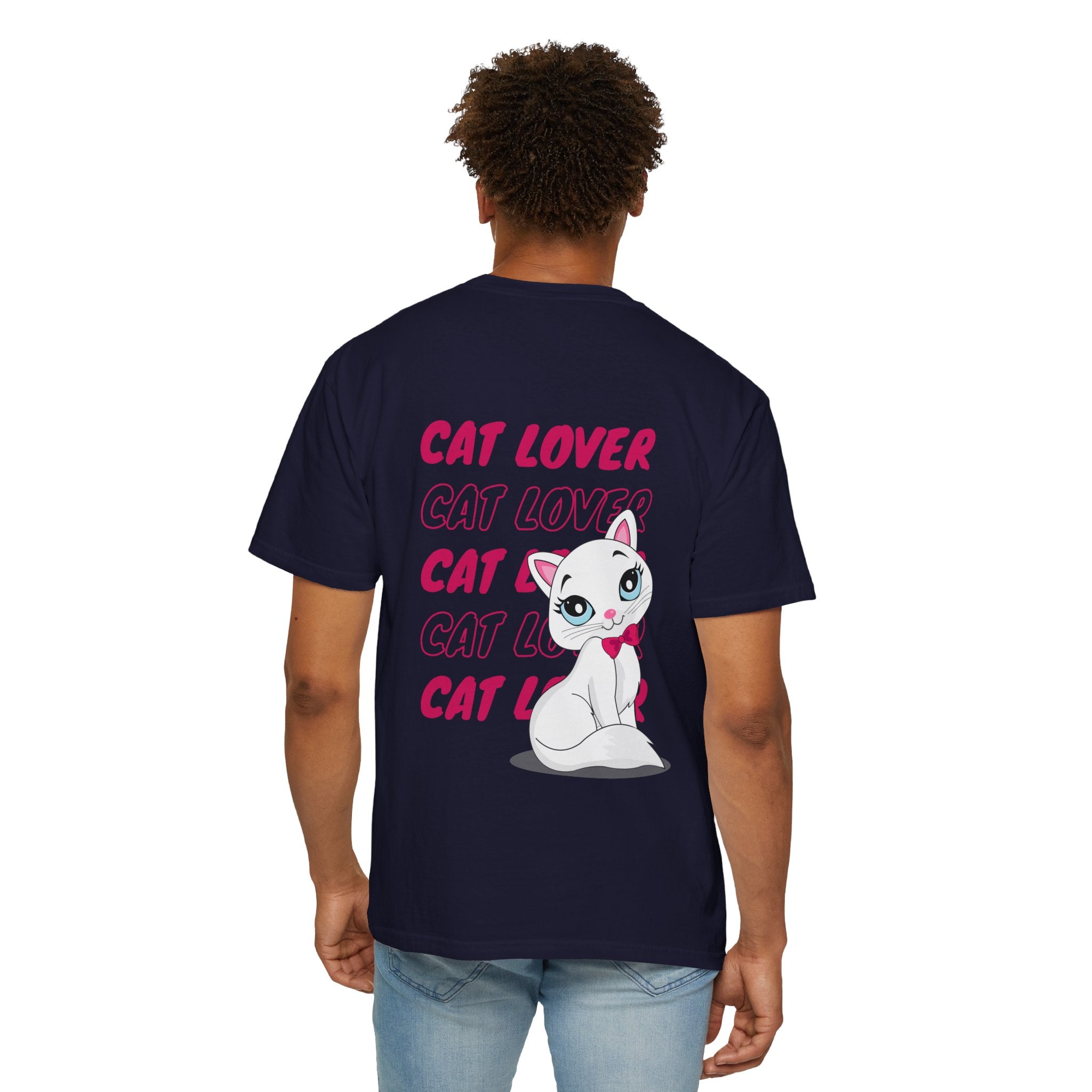 Cat Lover T-Shirt — Cute White Kitten Graphic Tee for Cat Moms & Fans
