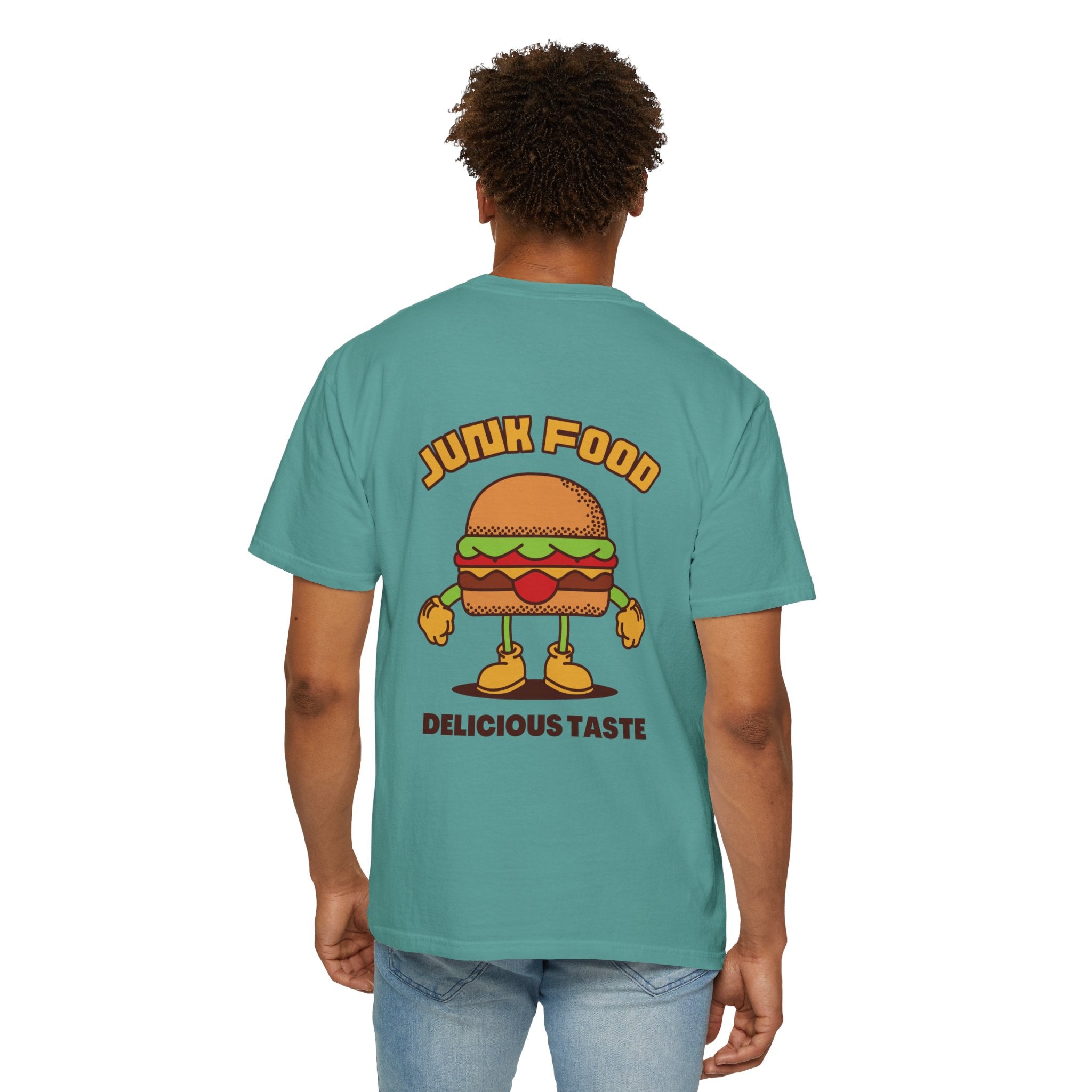 Junk Food Burger T-Shirt — Cute Retro ‘Delicious Taste’ Graphic Tee