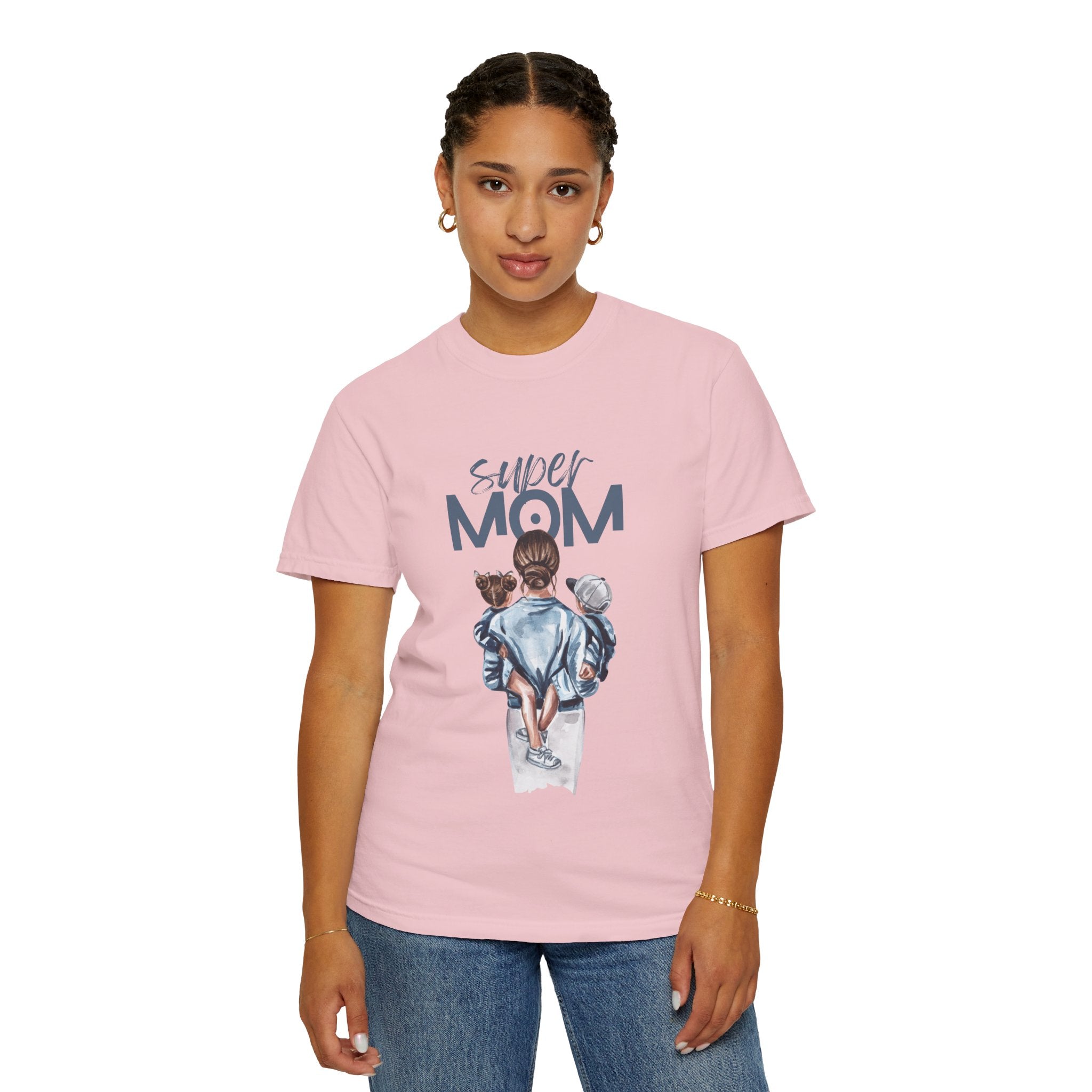 Super Mom T-Shirt — Mom with Kids Graphic Tee | Mother's Day Gift