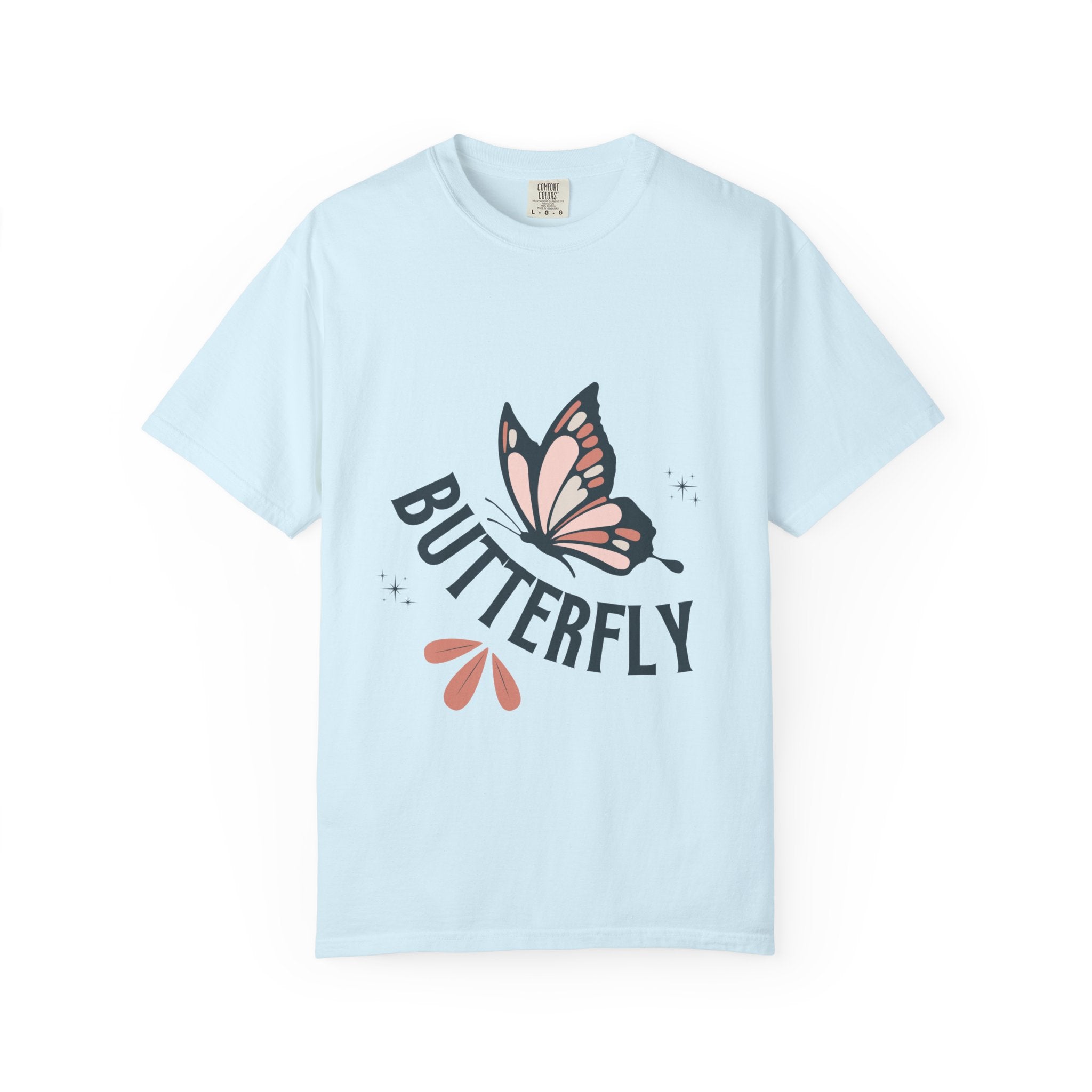 Butterfly Graphic T-Shirt — Pink Monarch Floral Tee