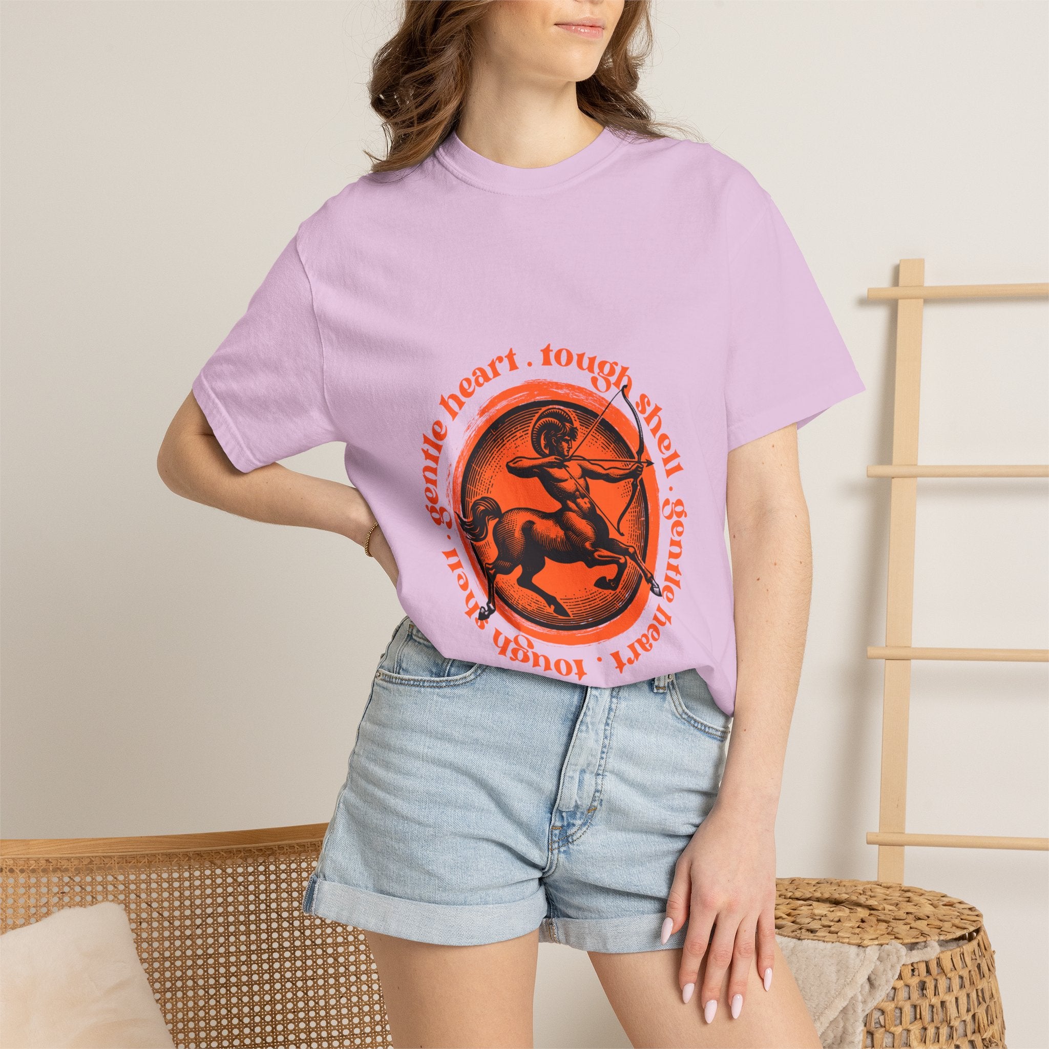 Aries Ram Graphic T-Shirt — "Gentle Heart, Tough Soul" Zodiac Tee