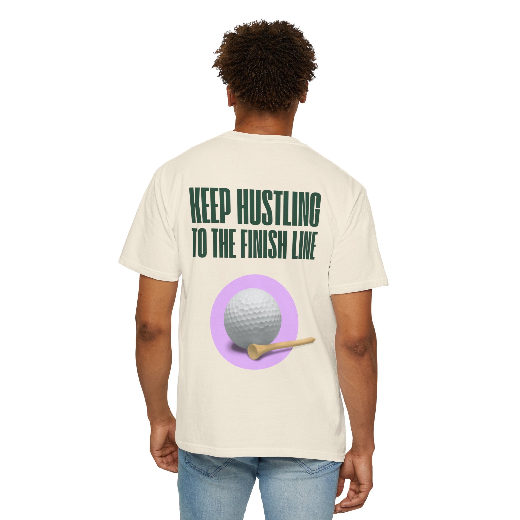 Keep Hustling to the Finish Line Golf T‑Shirt