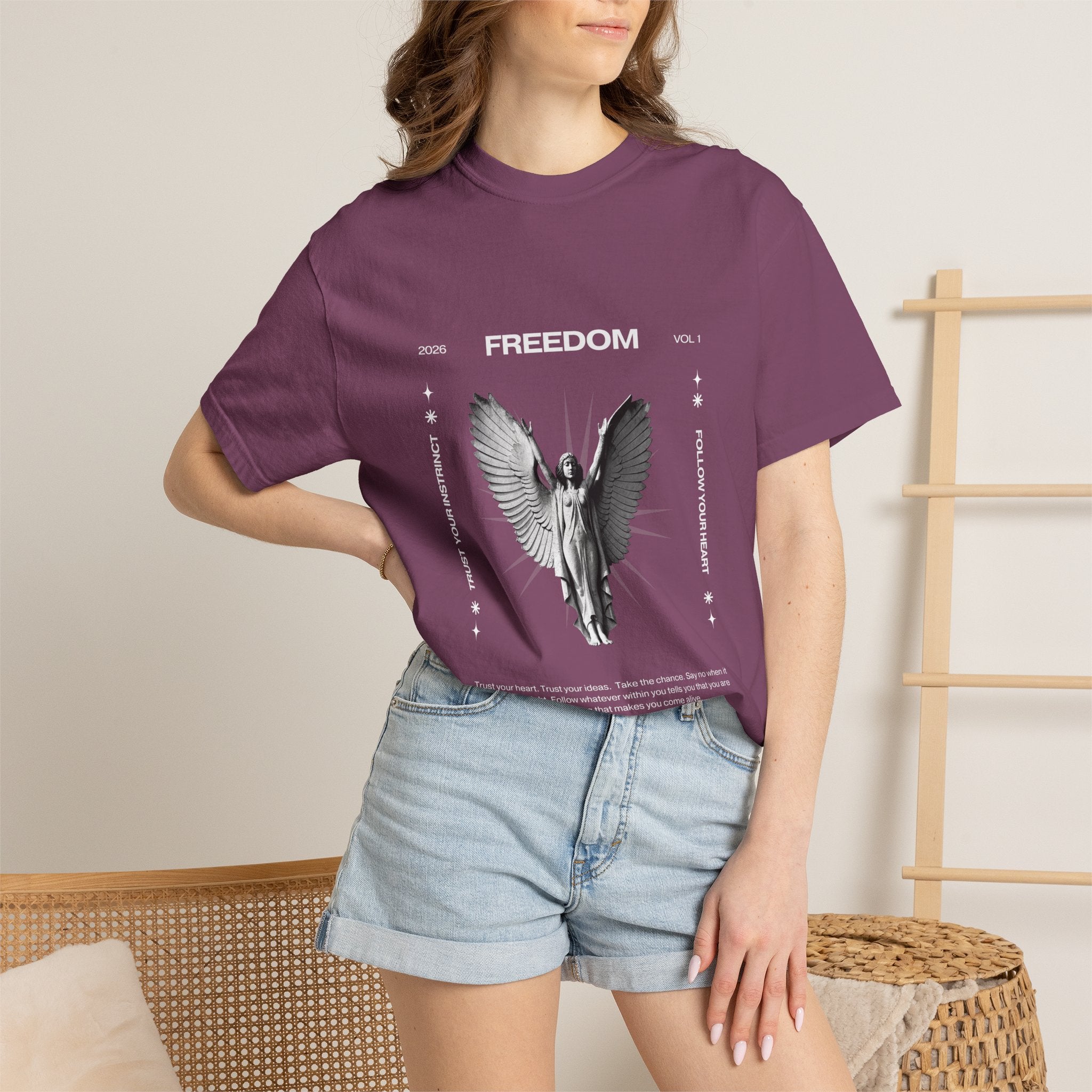 Freedom Angel Graphic T‑Shirt