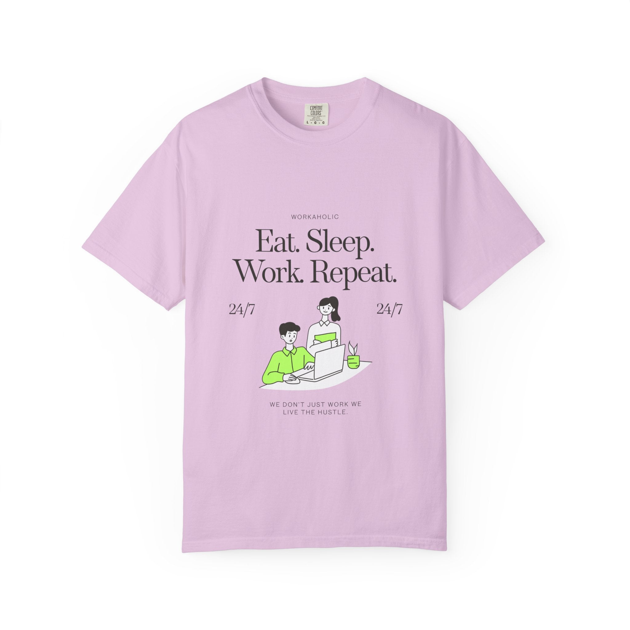 Eat. Sleep. Work. Repeat. Tee — Minimalist Remote Work Graphic T-Shirt