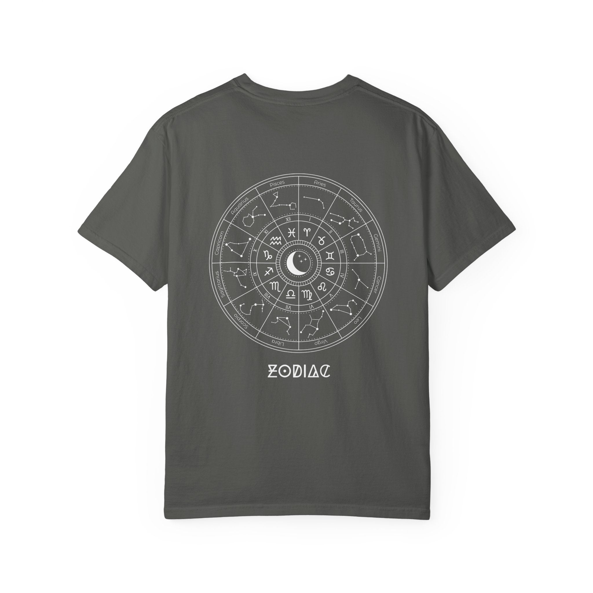 Zodiac Wheel T-Shirt — Astrological Moon & Signs Graphic Tee