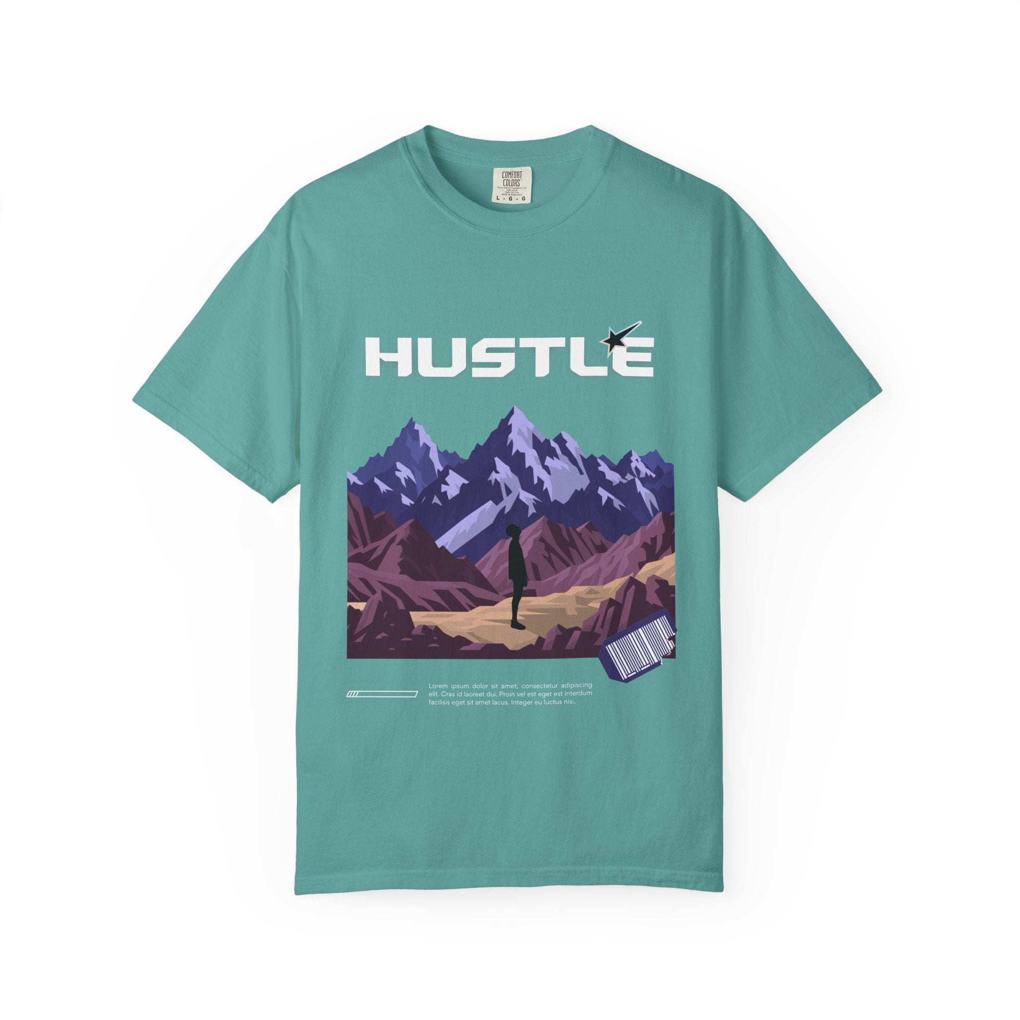 Hustle Mountain T-Shirt — Adventure Motivational Graphic Tee