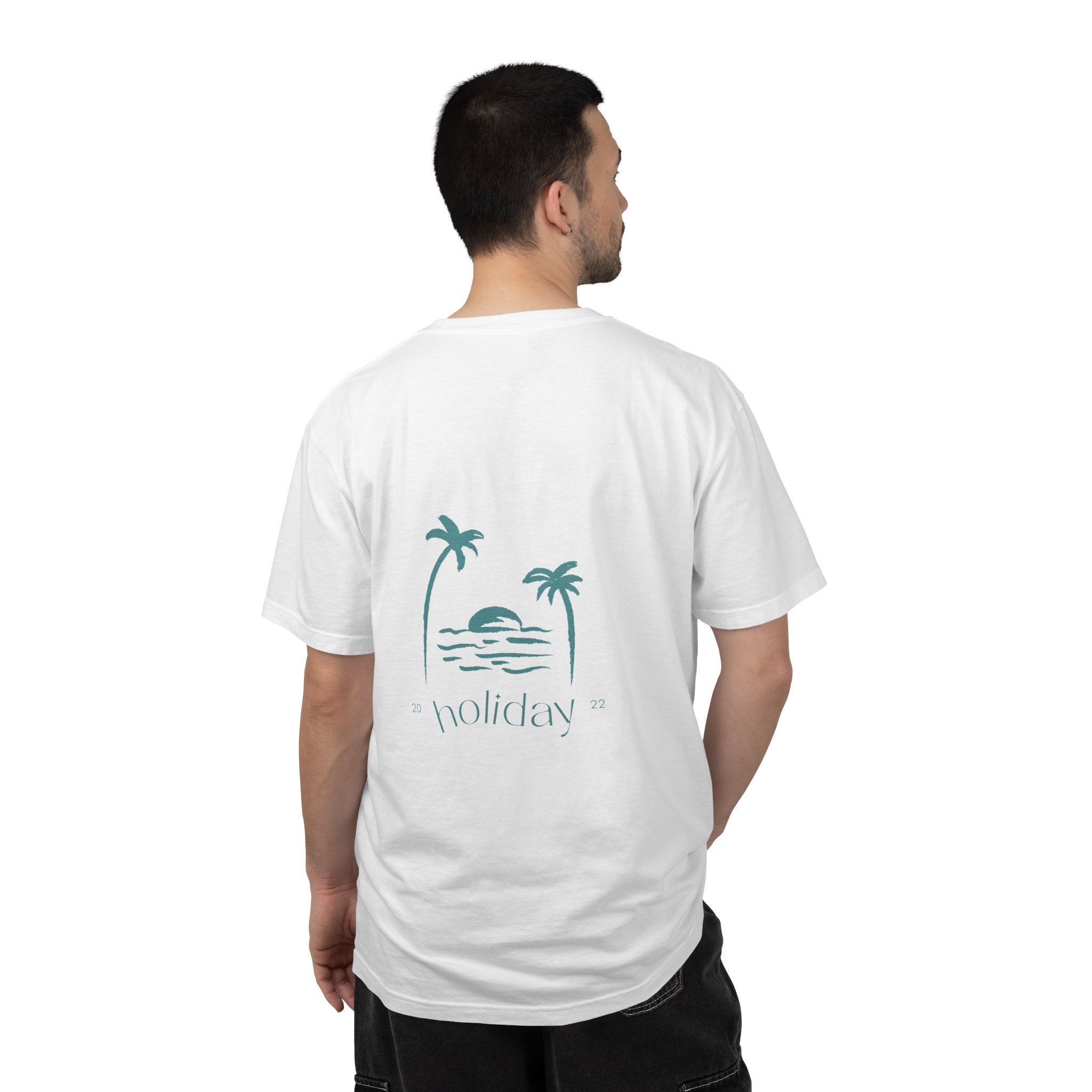 Holiday Palm Beach T-Shirt — Vintage Sunset Tropical Graphic