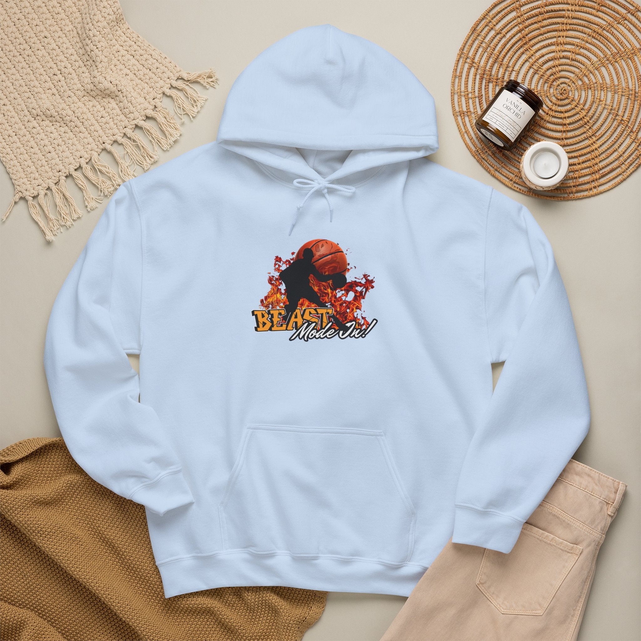 Basketball Beast Mode Hoodie — "Beast Mode On" Graphic Pullover