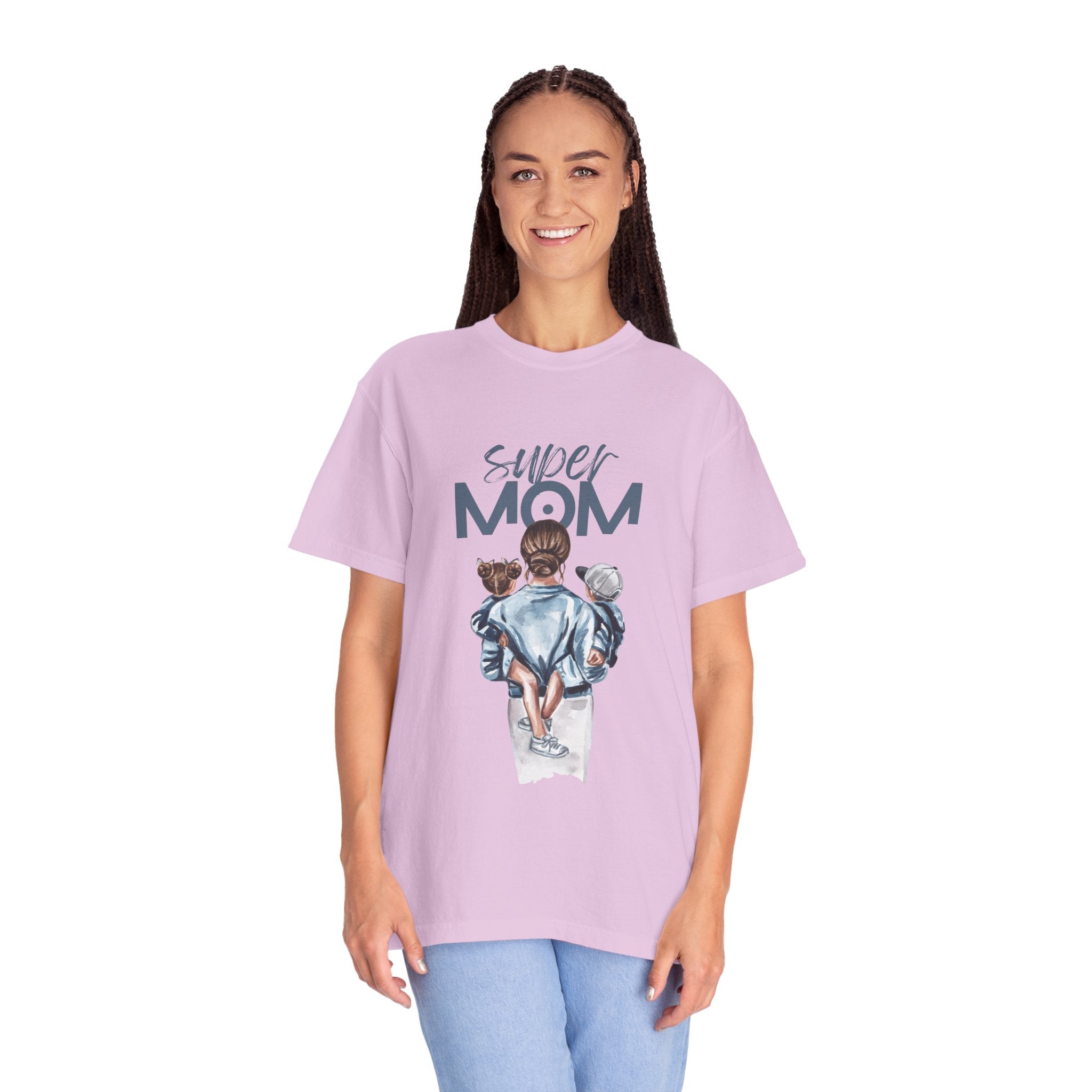 Super Mom T-Shirt — Mom with Kids Graphic Tee | Mother's Day Gift