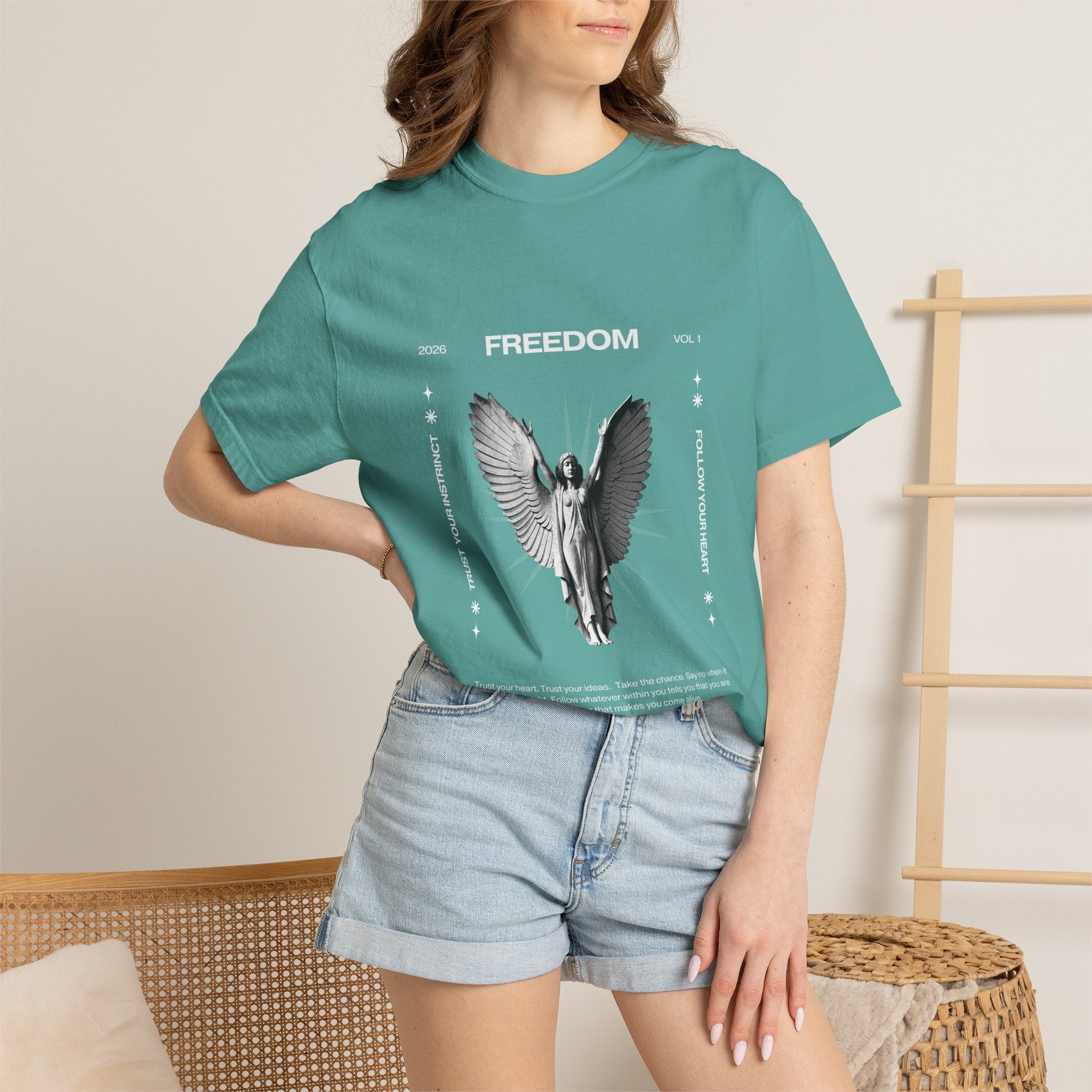 Freedom Angel Graphic T‑Shirt