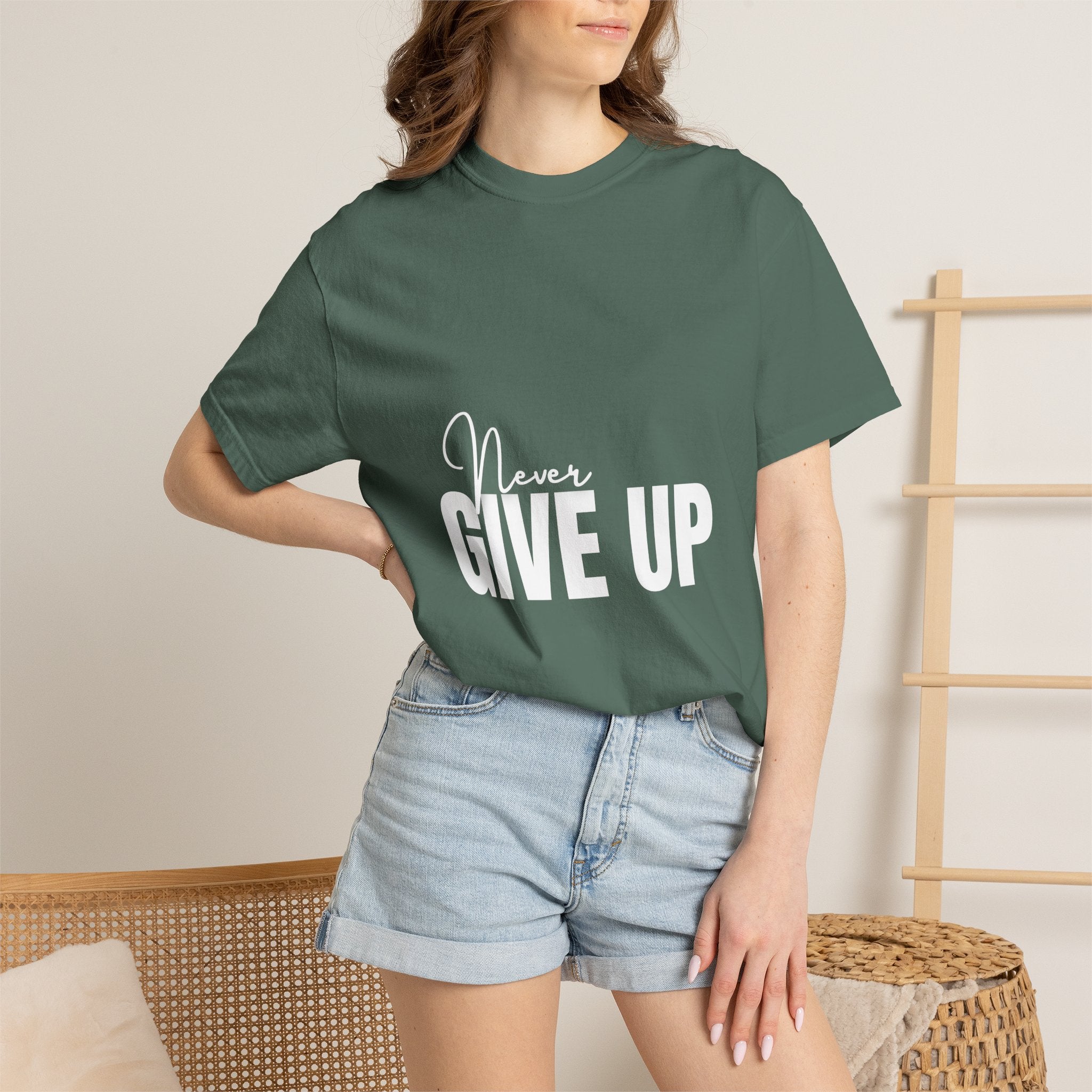 Never Give Up T-Shirt — Motivational Graphic Tee