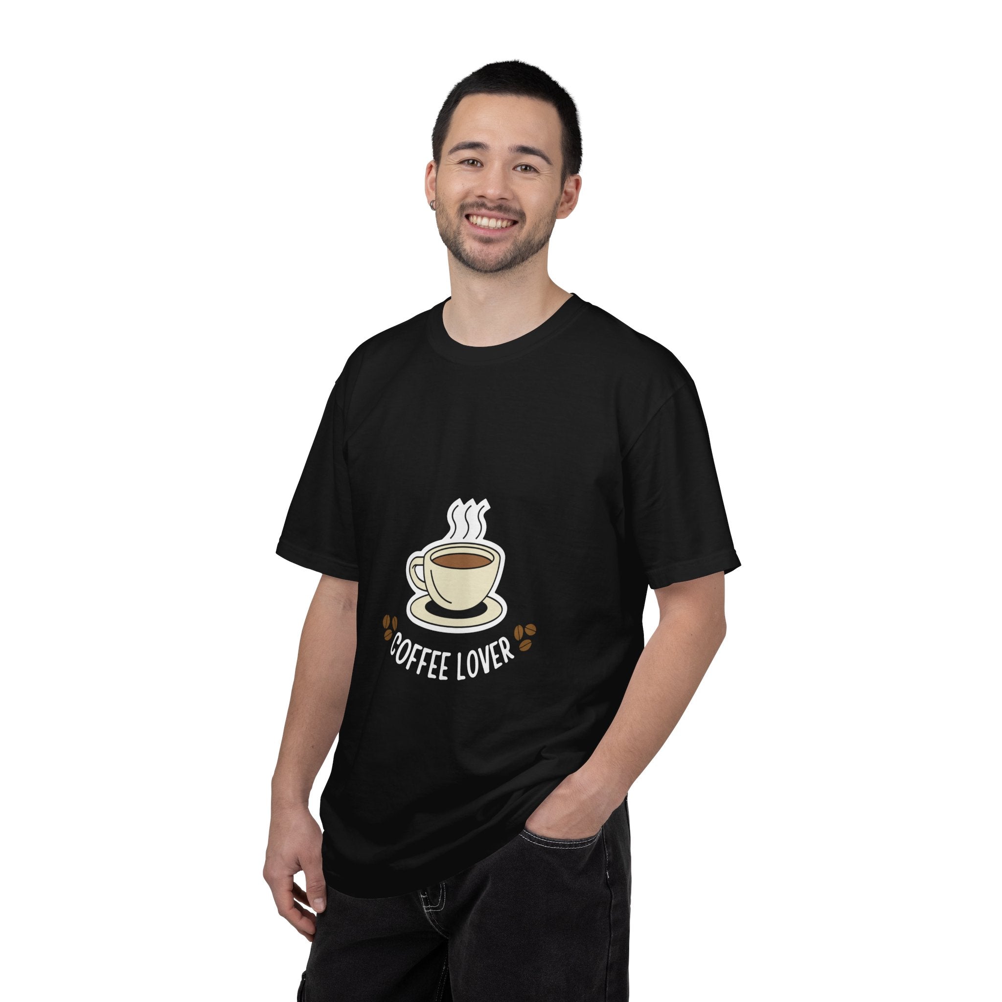 Coffee Lover T-Shirt — Cute Steaming Cup Graphic Tee for Coffee Fans