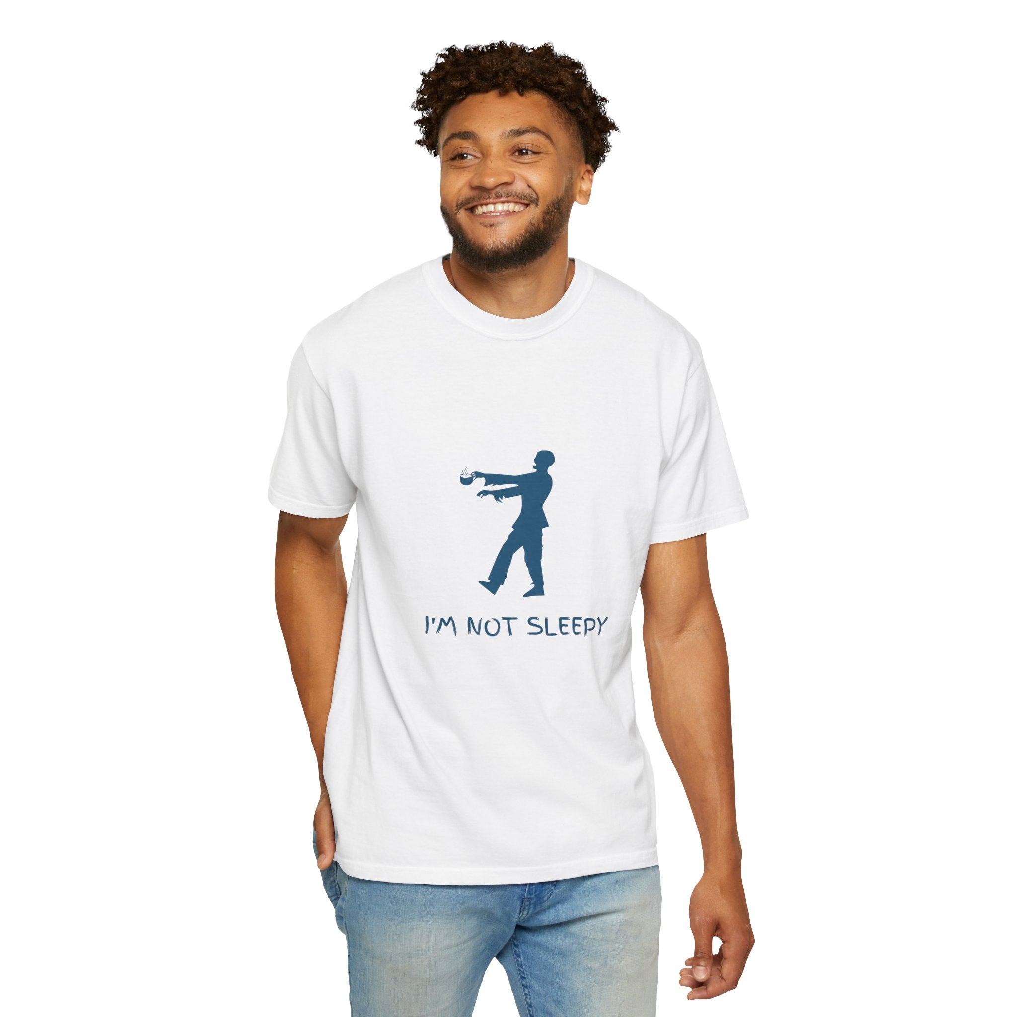 Zombie Silhouette T-Shirt — "I’m Not Sleepy" Funny Halloween Tee