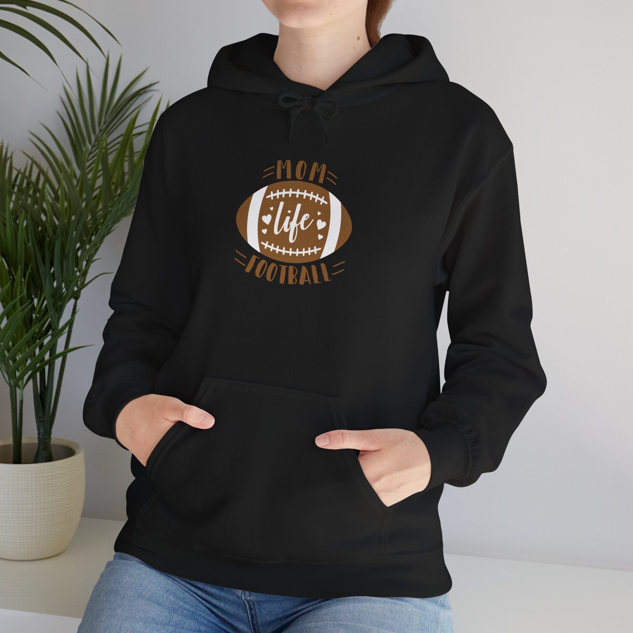 Football Mom Hoodie - "Mom Life Football" Pullover for Game Day