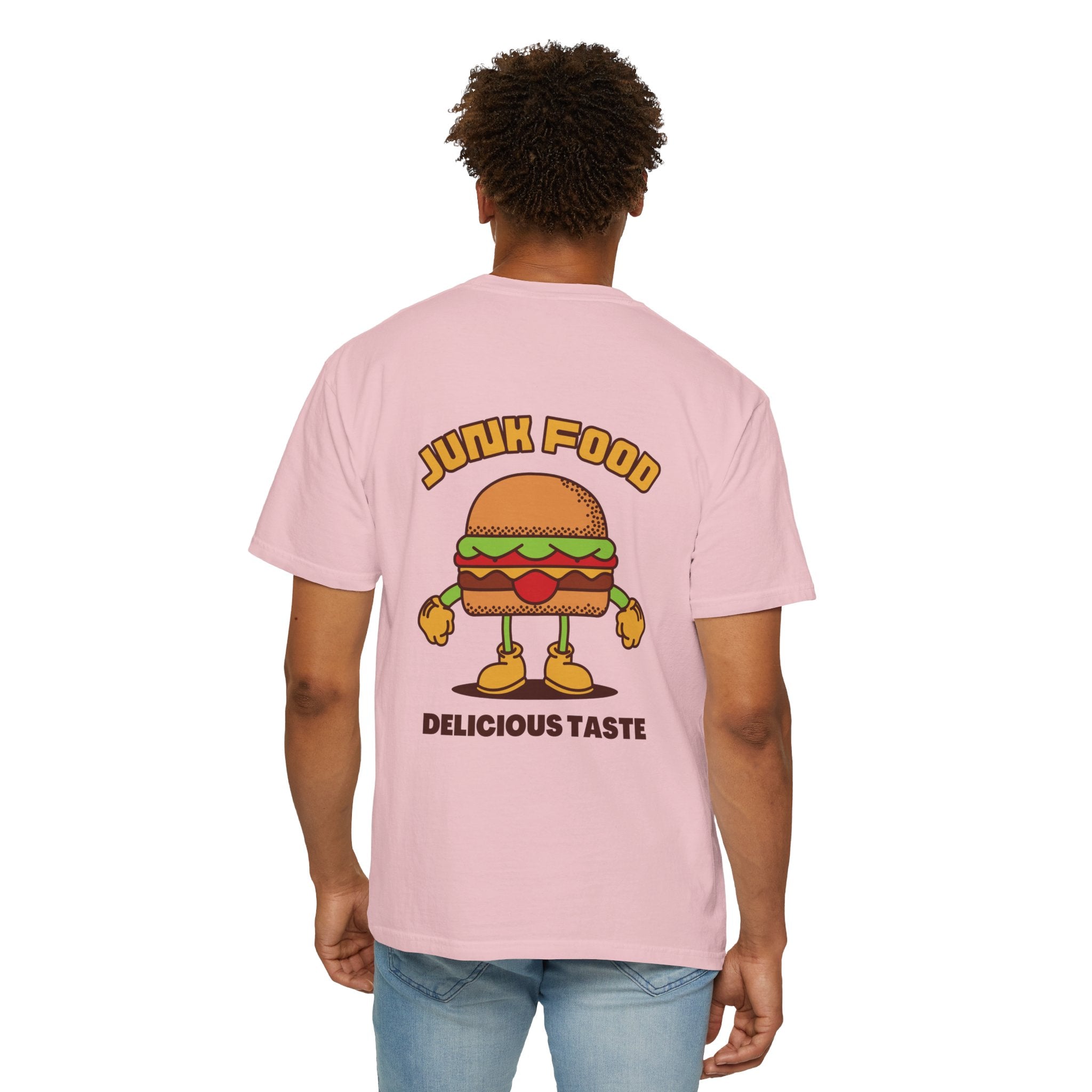 Junk Food Burger T-Shirt — Cute Retro ‘Delicious Taste’ Graphic Tee