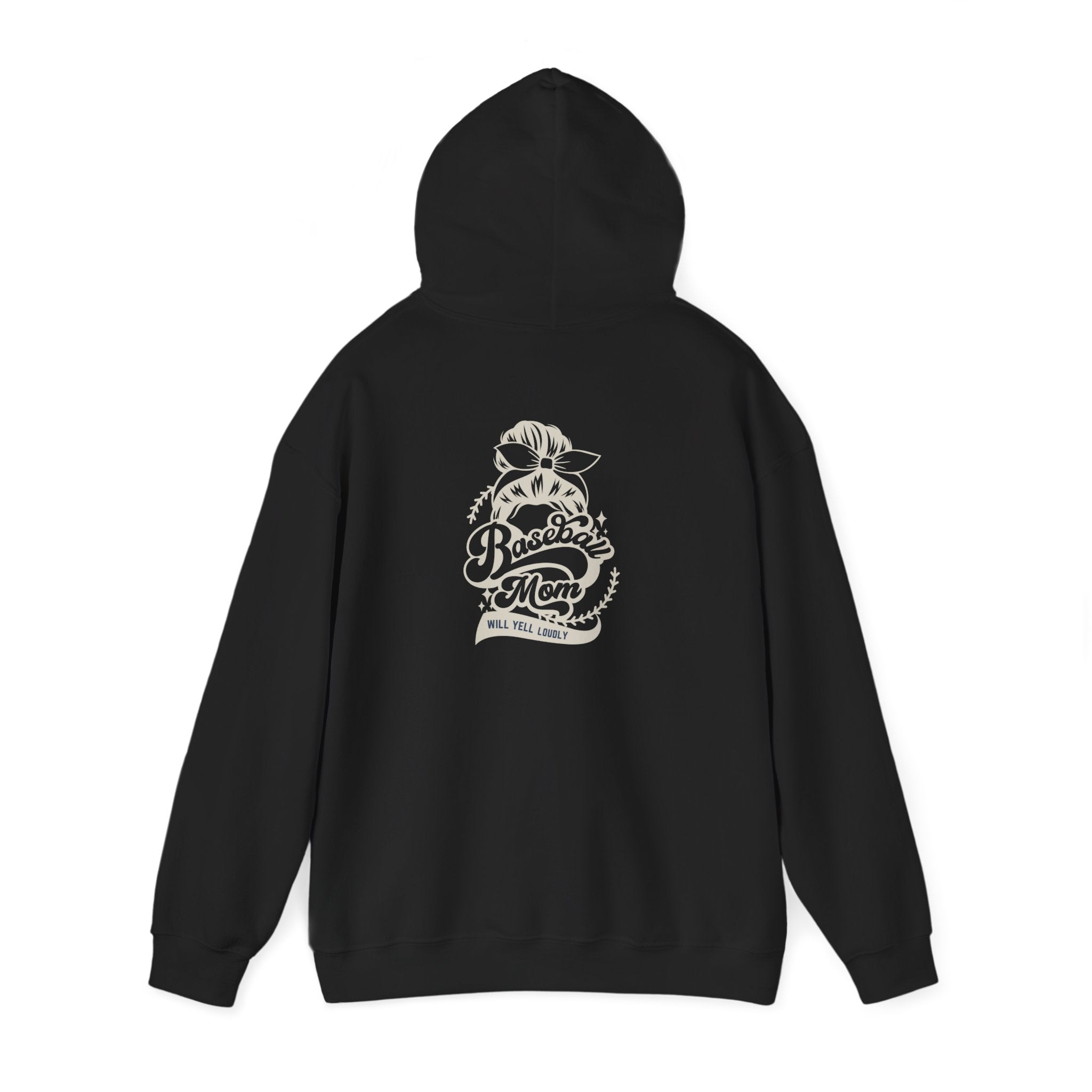 Baseball Mom Hoodie — Vintage Script Baseball Mom Will Run On Caffeine & Love
