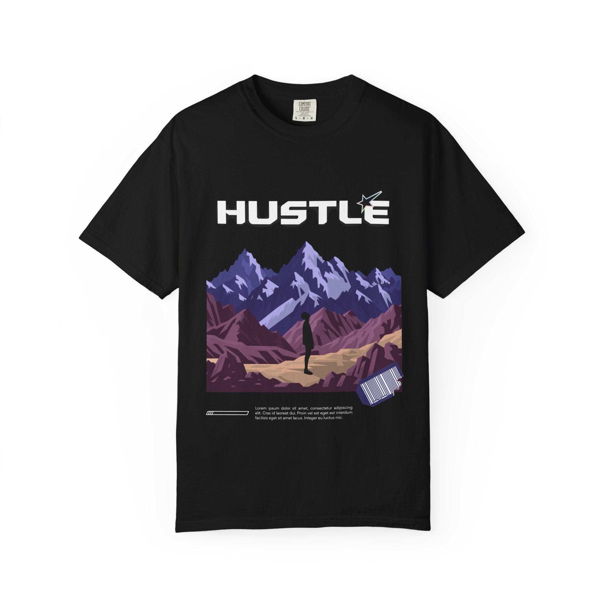 Hustle Mountain T-Shirt — Adventure Motivational Graphic Tee