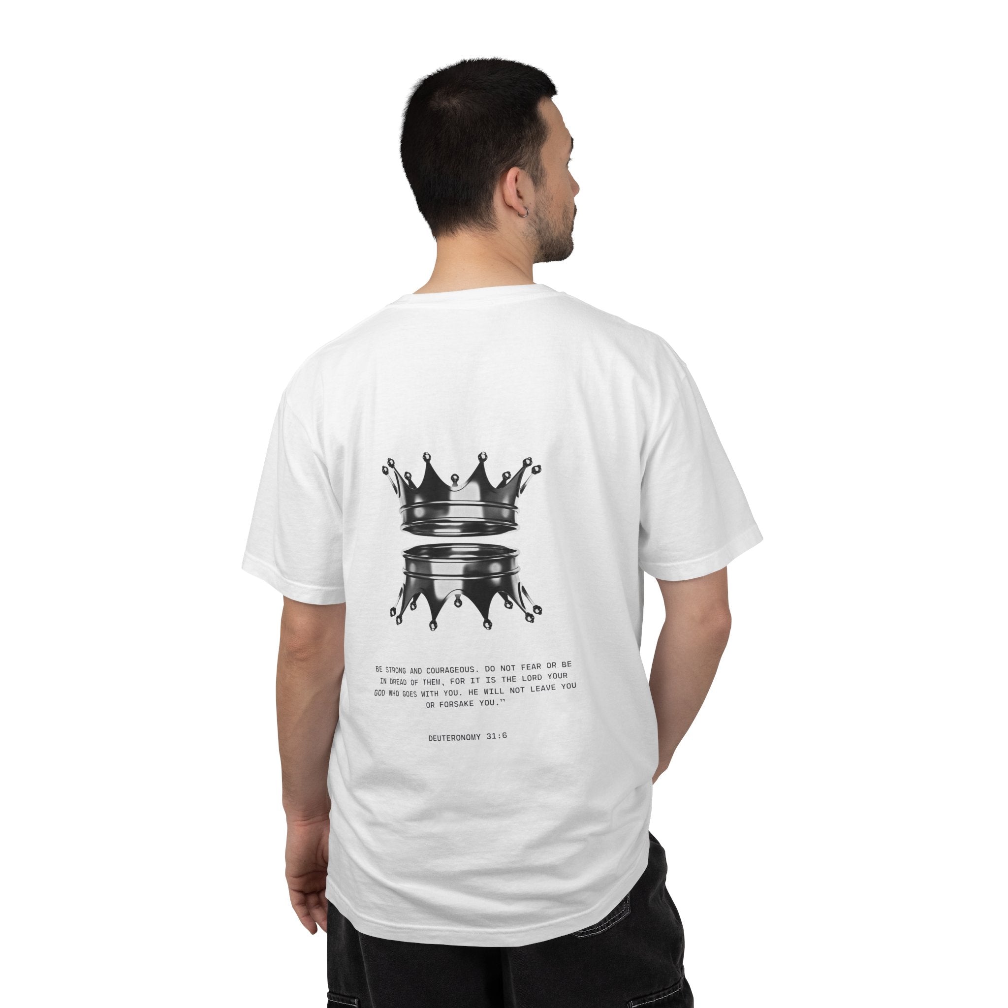 Crown Reflection T‑Shirt — Minimal Black Crown Graphic Tee