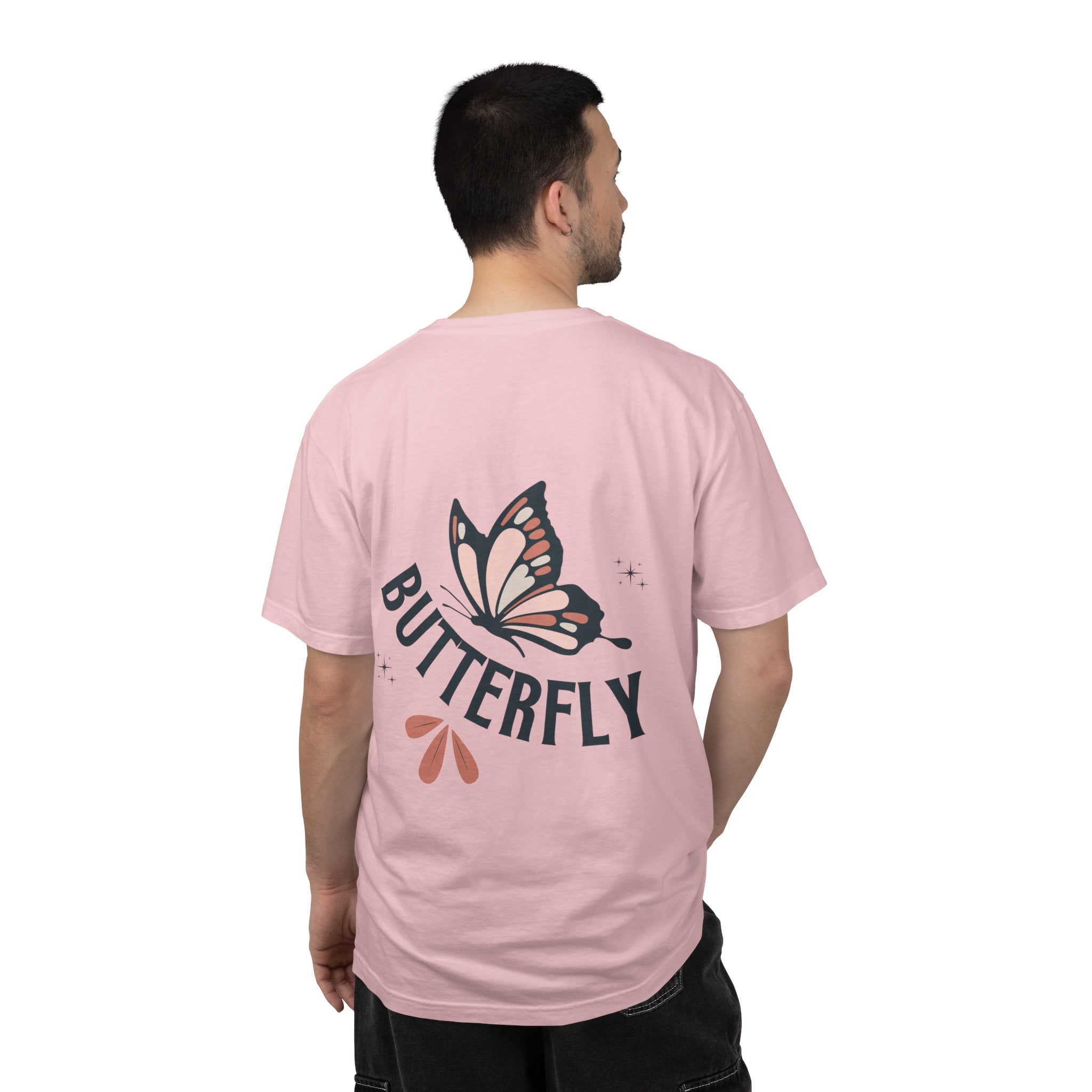Butterfly Graphic T-Shirt — Pink Monarch Floral Tee
