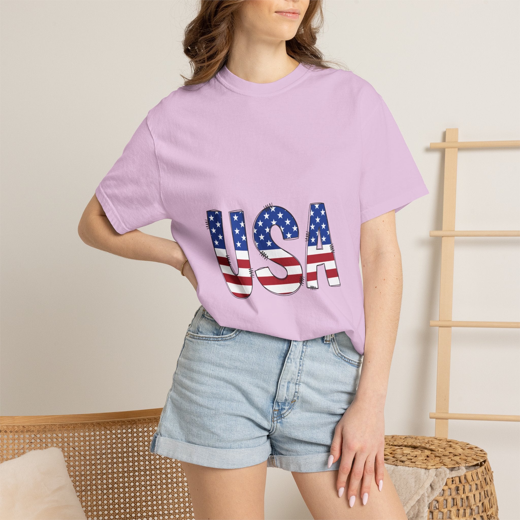 USA Flag Graphic T-Shirt — Patriotic Fourth of July Tee