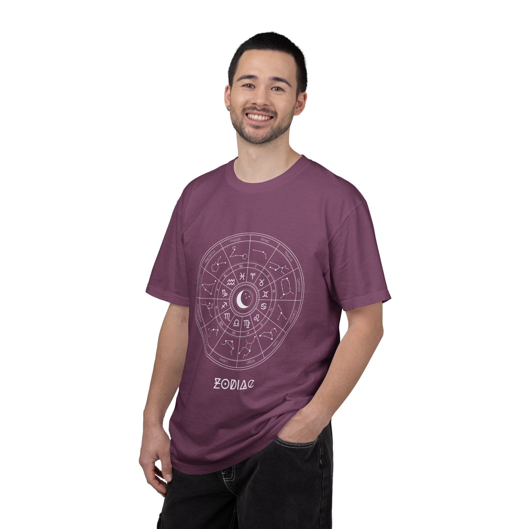 Zodiac Wheel T-Shirt — Astrological Moon & Signs Graphic Tee