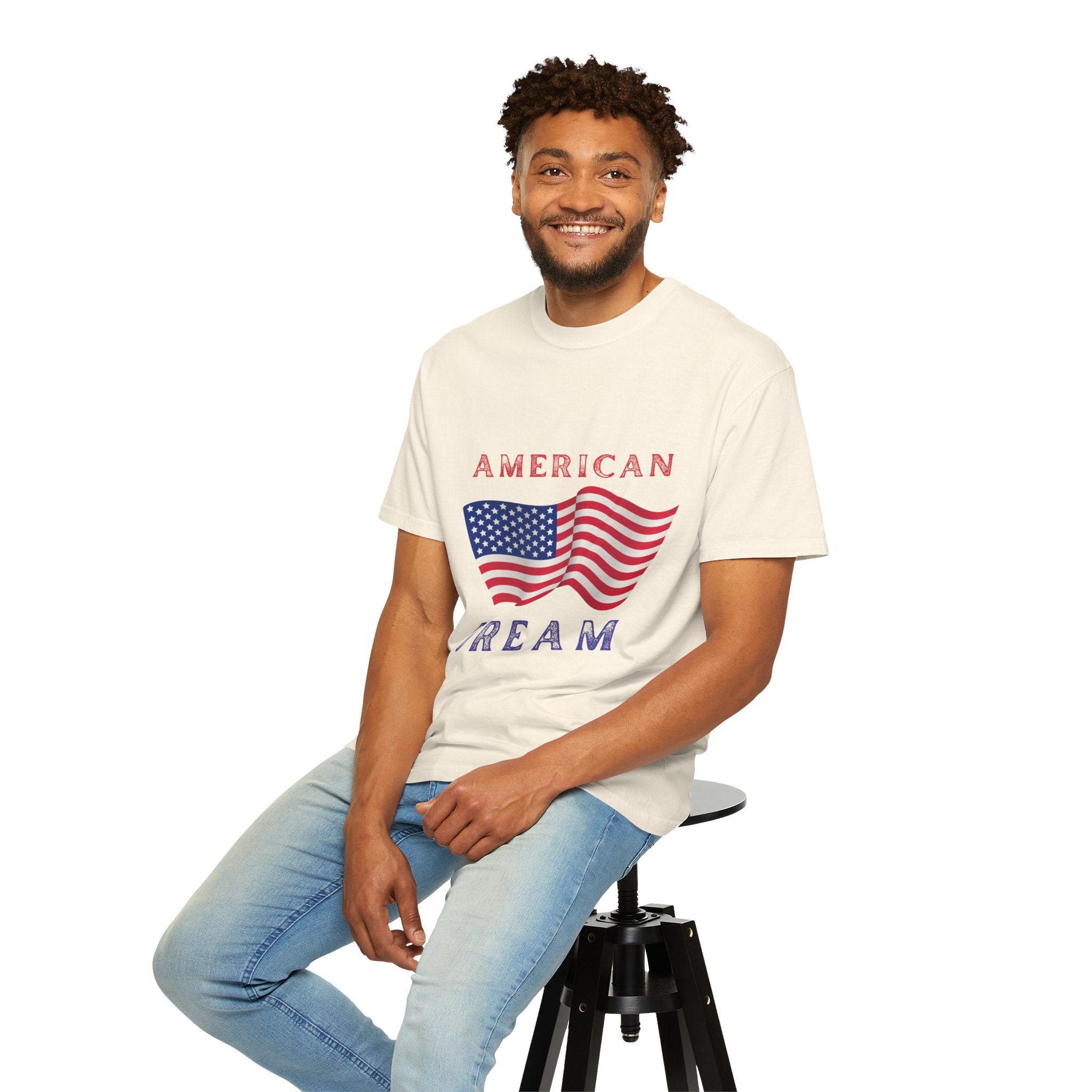 American Dream T-Shirt — Vintage Flag Graphic Tee for 4th of July & Patriotic Celebrations