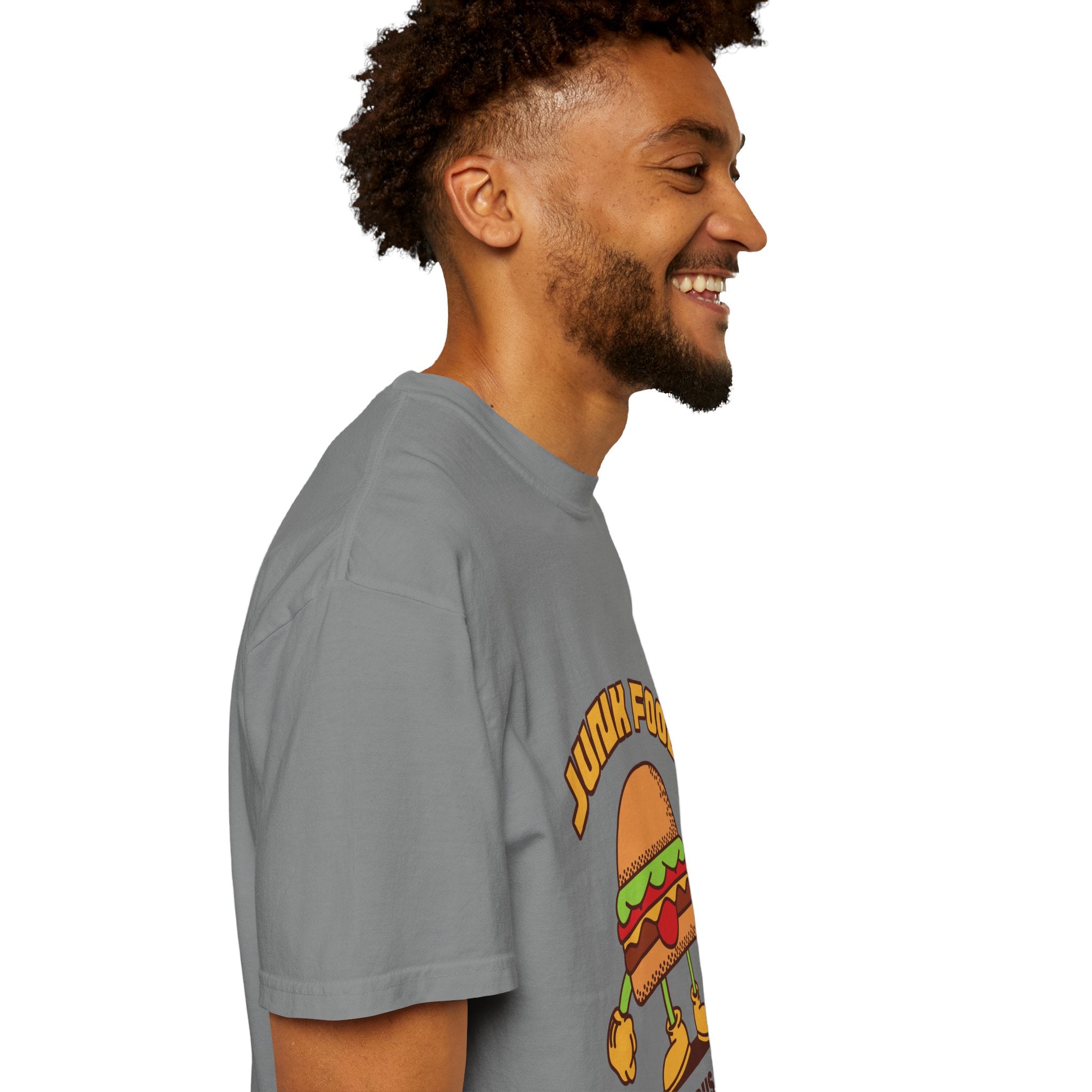 Junk Food Burger T-Shirt — Cute Retro ‘Delicious Taste’ Graphic Tee
