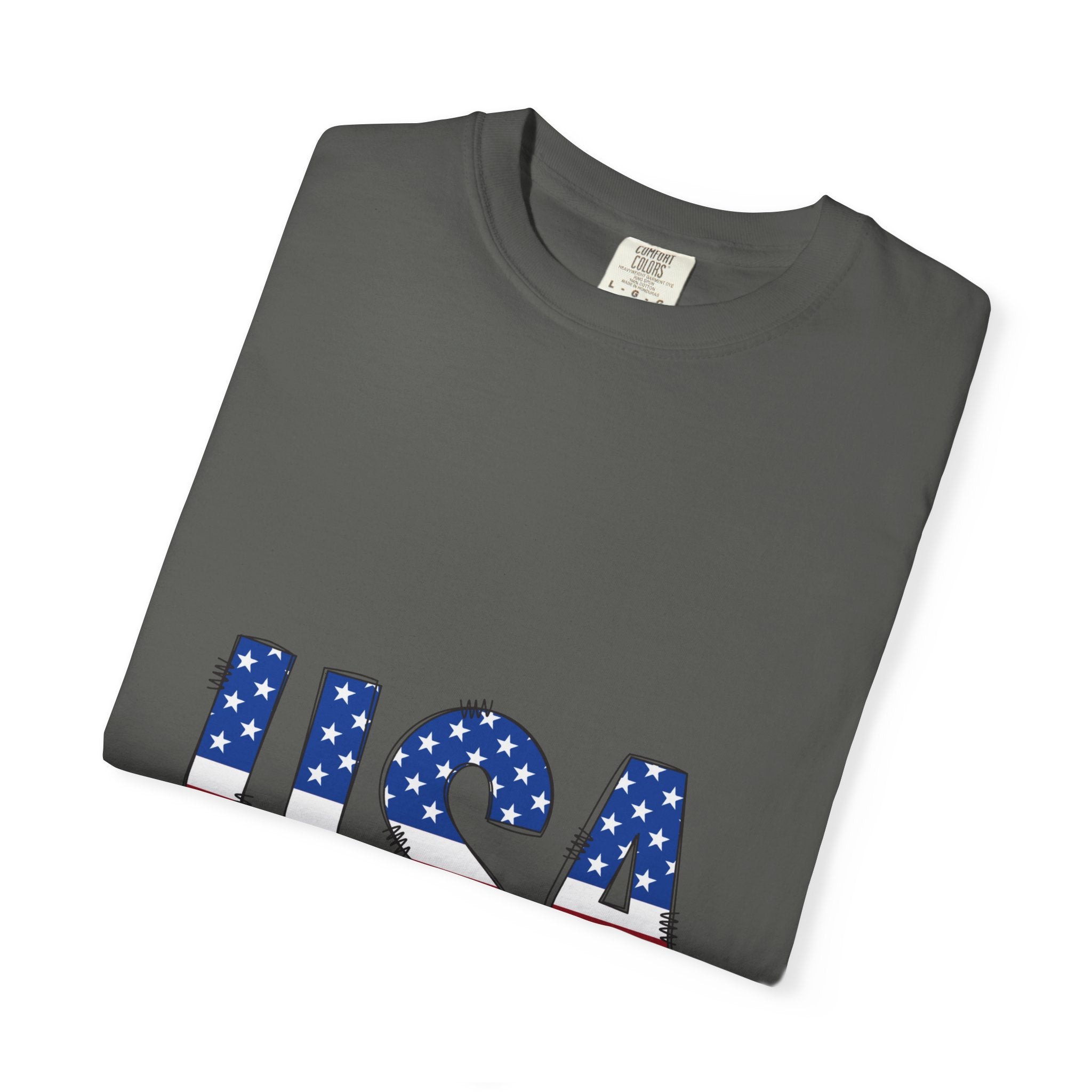 USA Flag Graphic T-Shirt — Patriotic Fourth of July Tee