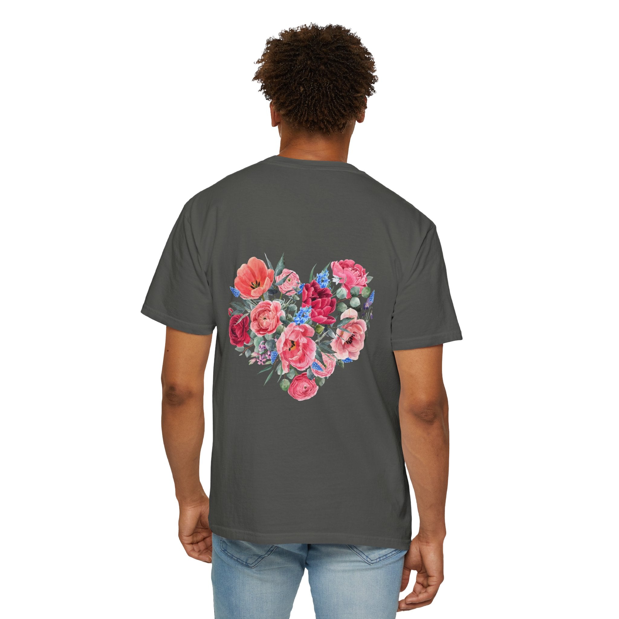 Floral Heart T-Shirt – Watercolor Rose Heart Graphic Tee (Valentine’s Day, Mother's Day)