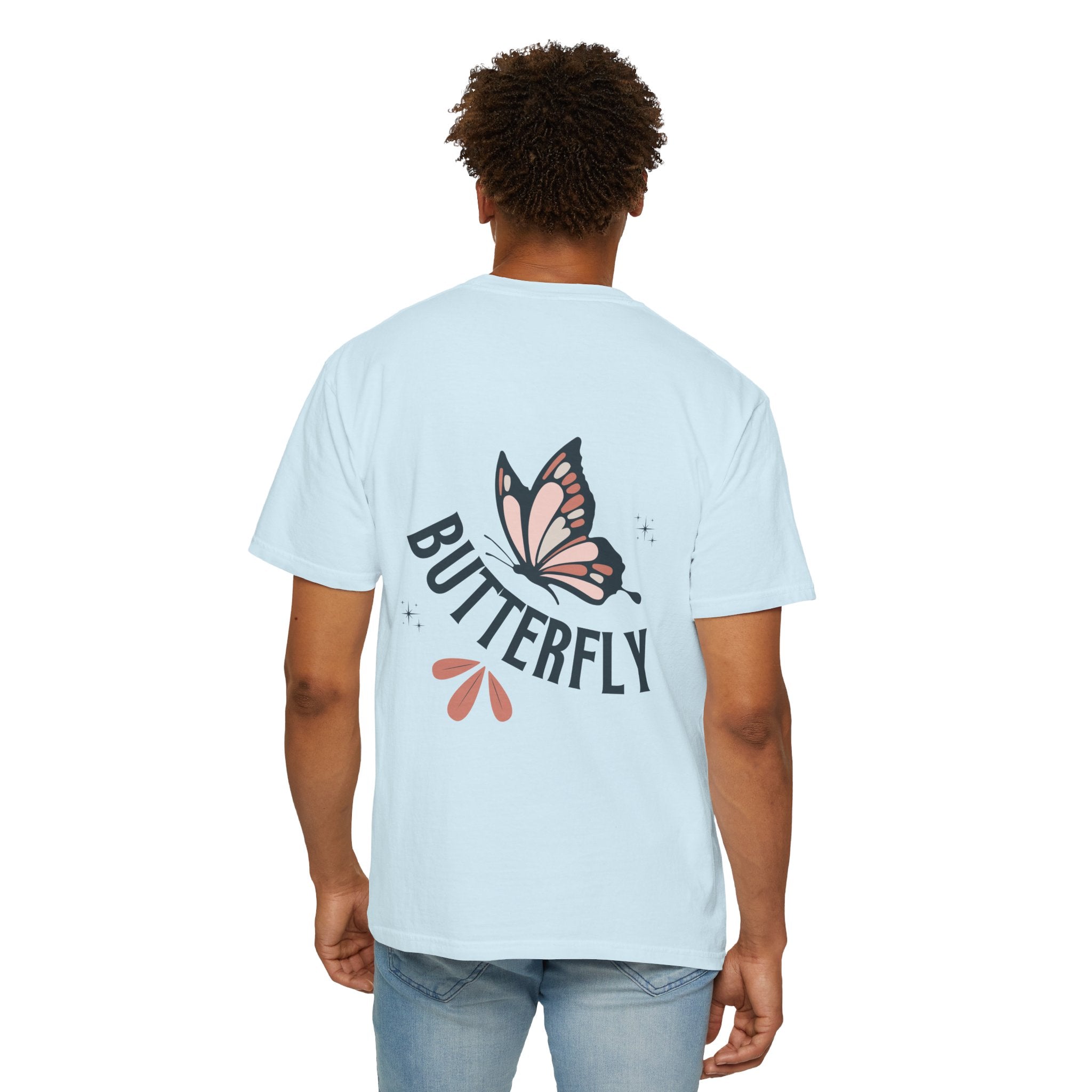 Butterfly Graphic T-Shirt — Pink Monarch Floral Tee