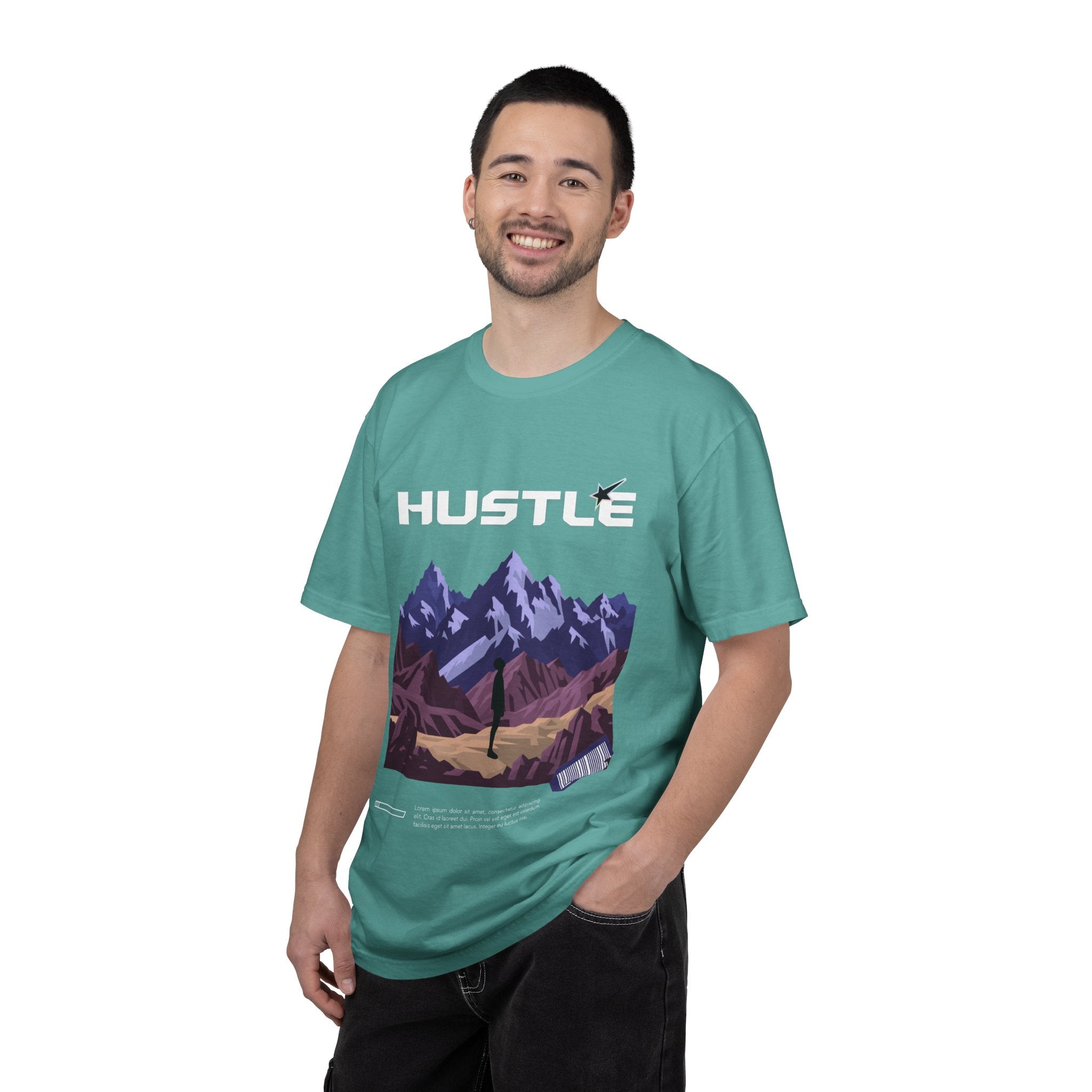 Hustle Mountain T-Shirt — Adventure Motivational Graphic Tee