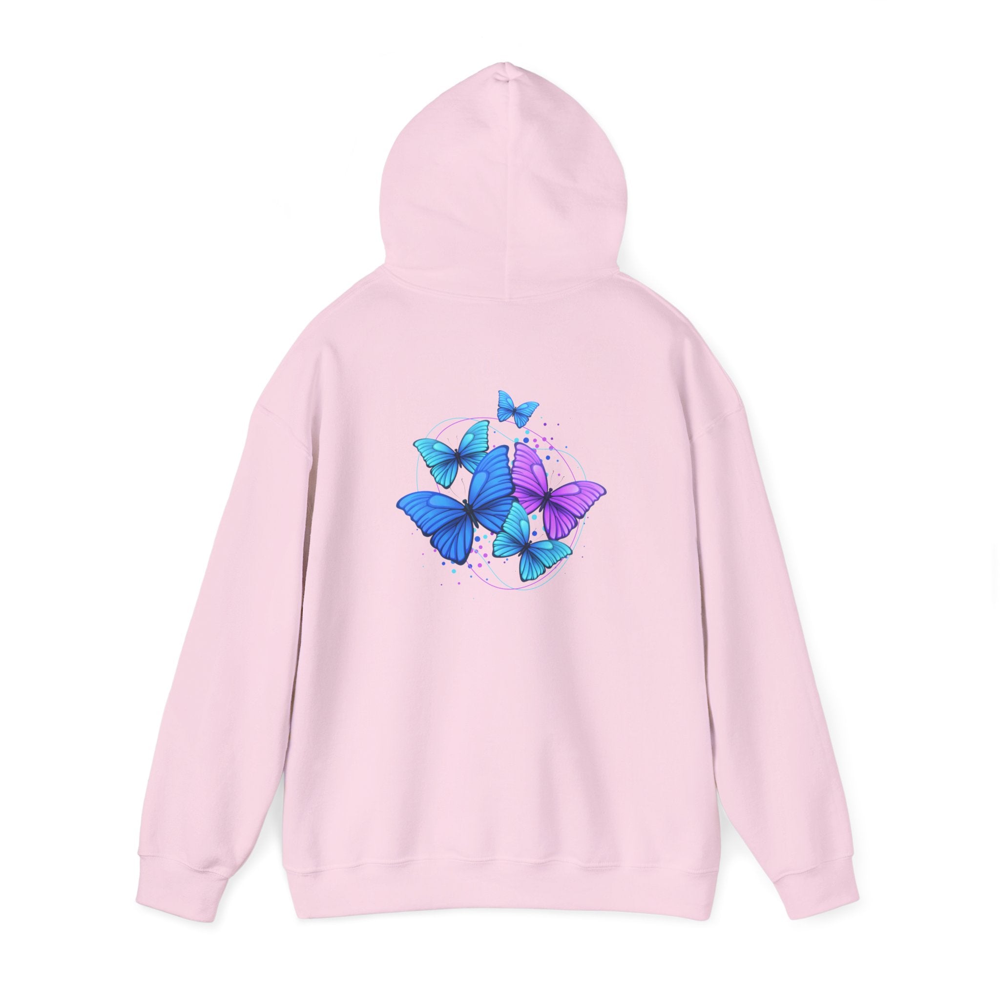 Butterfly Cluster Hoodie – Blue & Purple Butterfly Graphic Sweatshirt