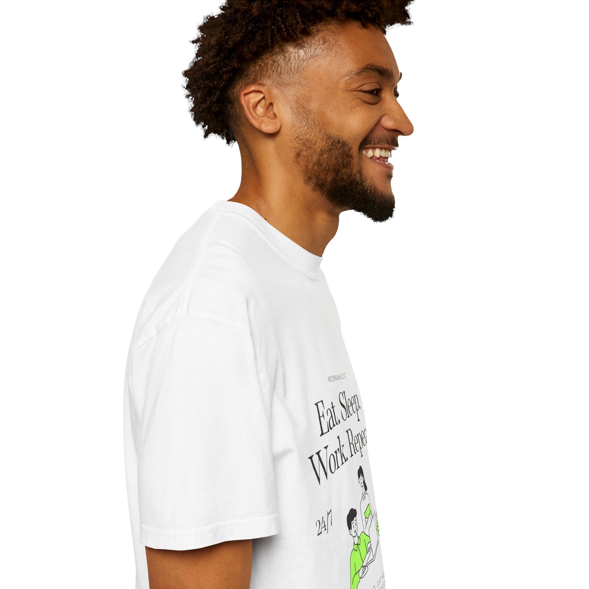 Eat. Sleep. Work. Repeat. Tee — Minimalist Remote Work Graphic T-Shirt
