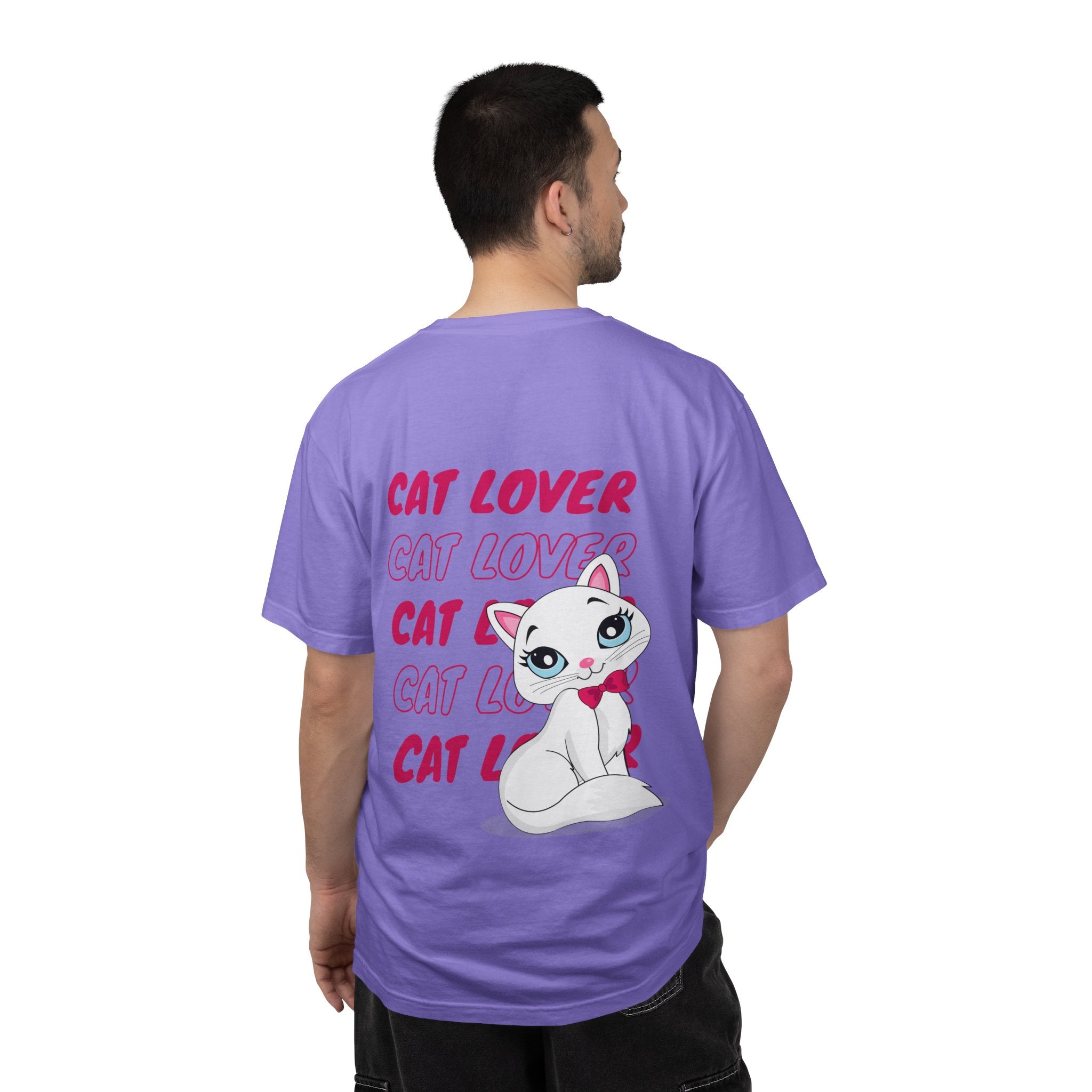 Cat Lover T-Shirt — Cute White Kitten Graphic Tee for Cat Moms & Fans