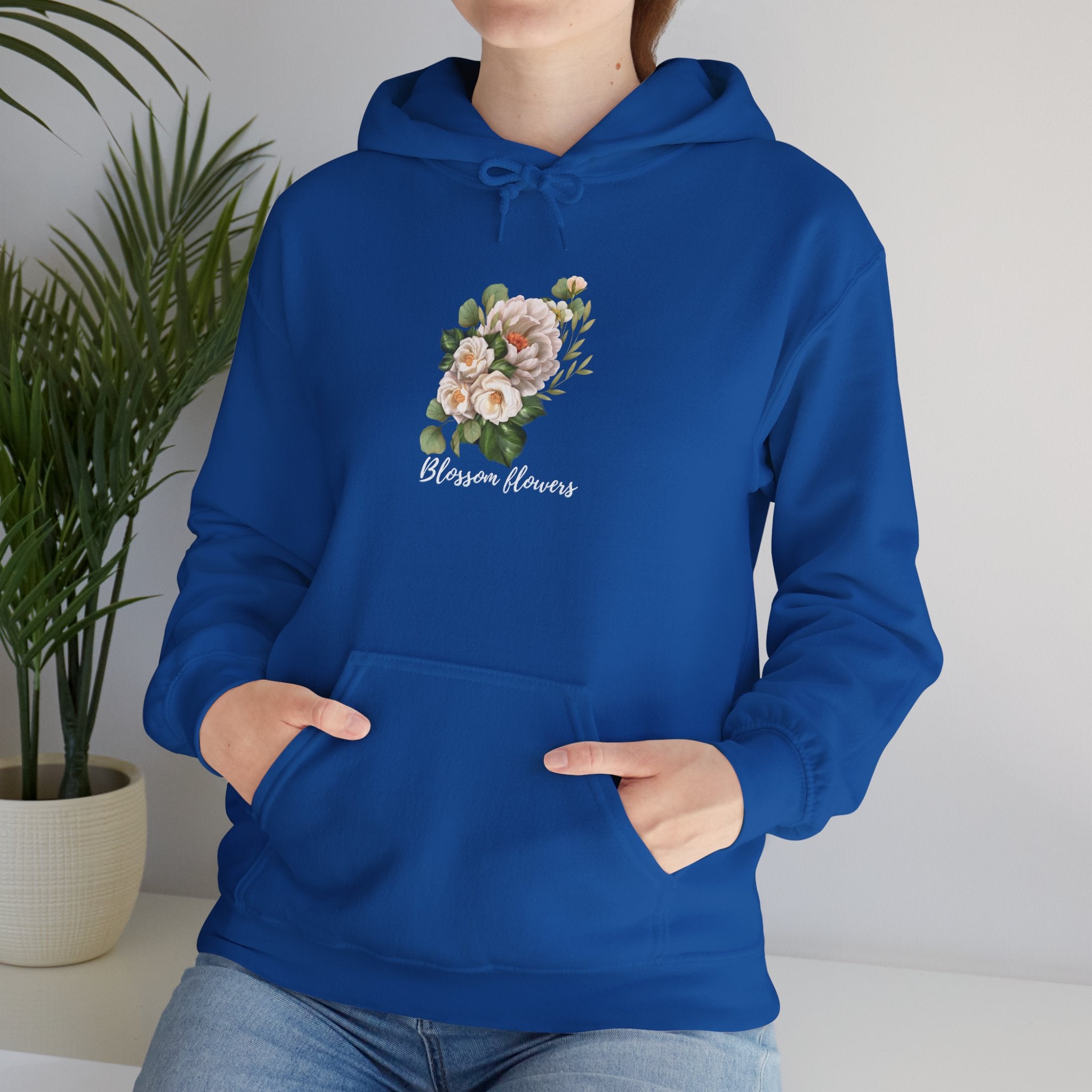 Floral 'Blossom Flowers' Hoodie – Soft Vintage Rose Graphic
