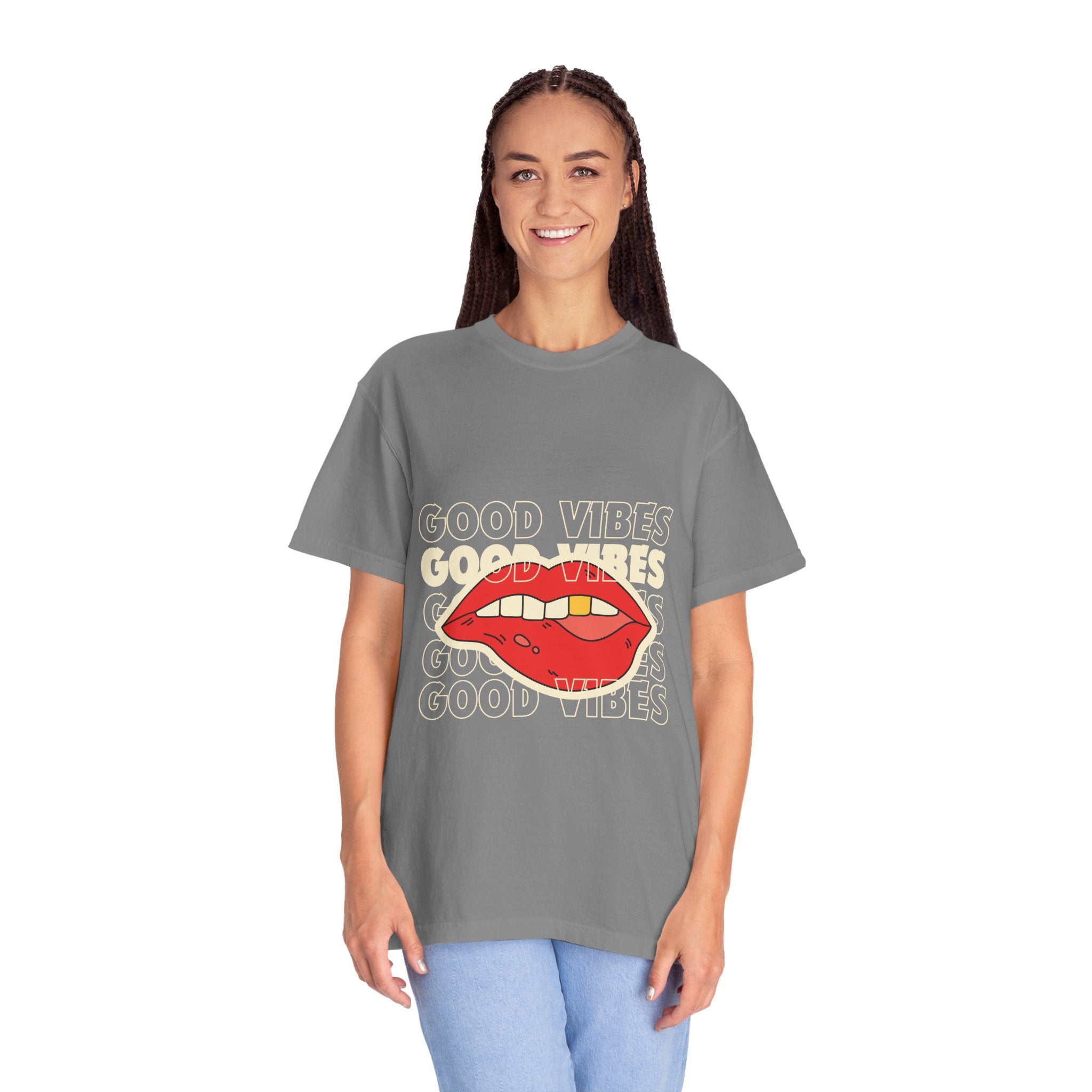 Good Vibes Lip Graphic T-Shirt