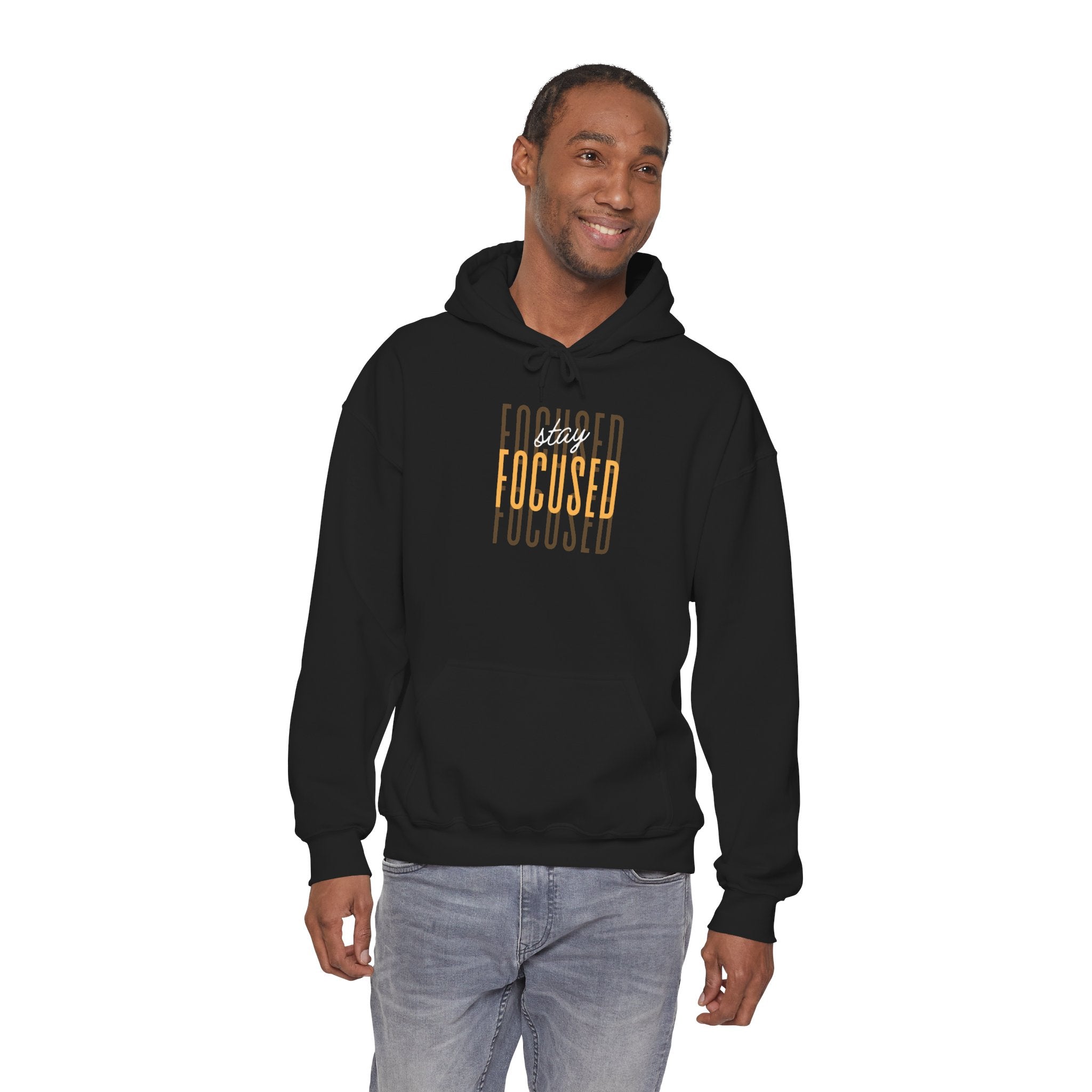 Stay Focused Hoodie — Motivational Graphic Hooded Sweatshirt