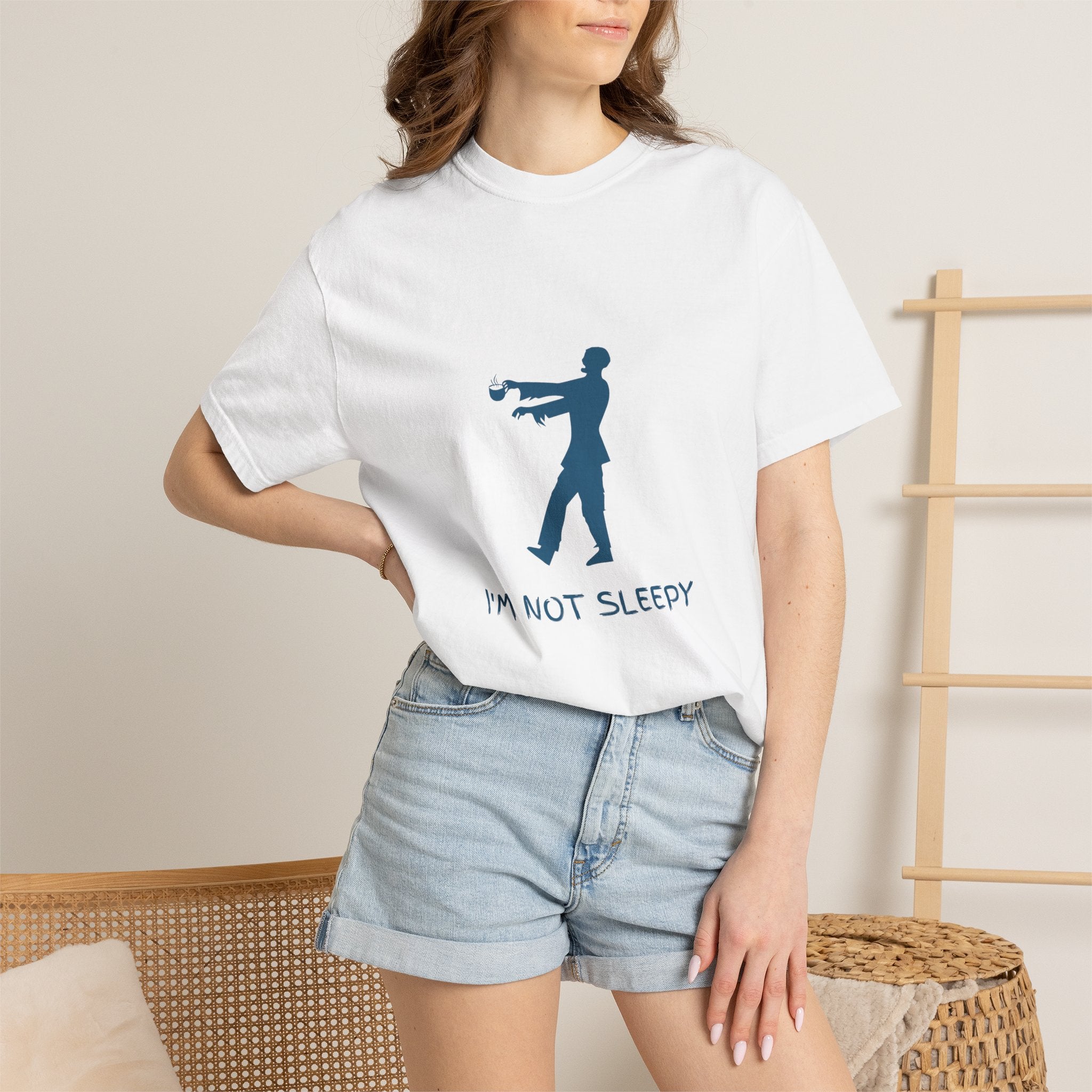 Zombie Silhouette T-Shirt — "I’m Not Sleepy" Funny Halloween Tee