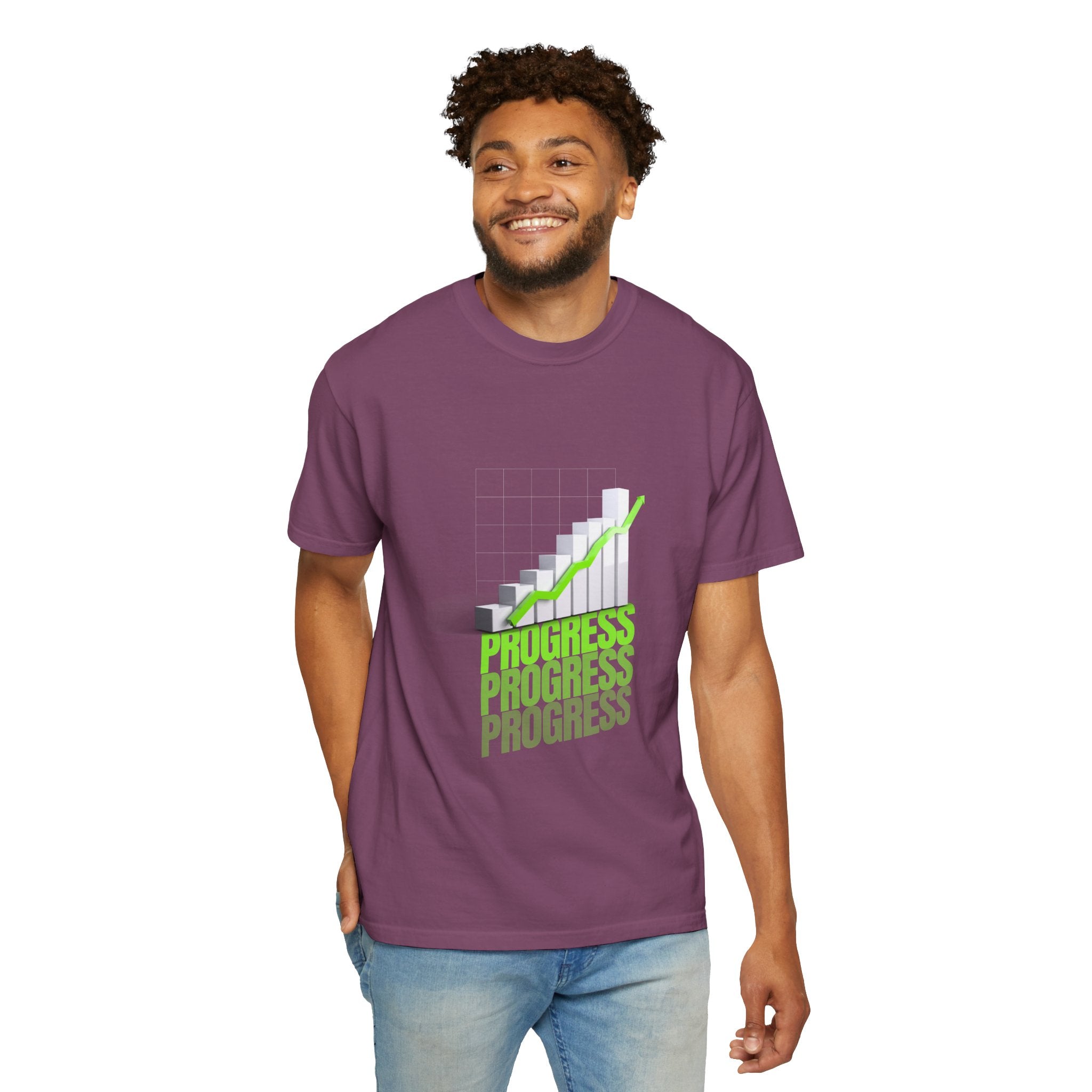 Progress Bar T-Shirt — Motivational 'PROGRESS' Graphic Tee