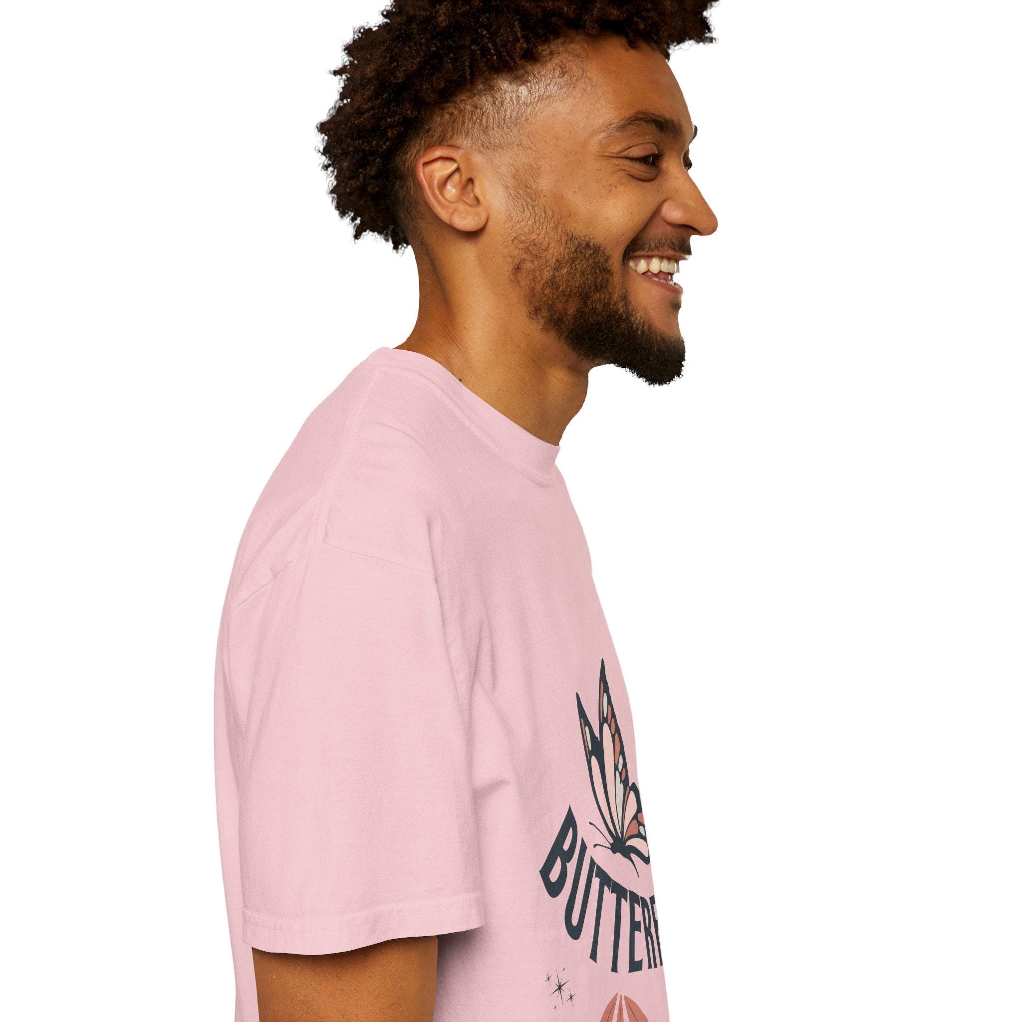 Butterfly Graphic T-Shirt — Pink Monarch Floral Tee
