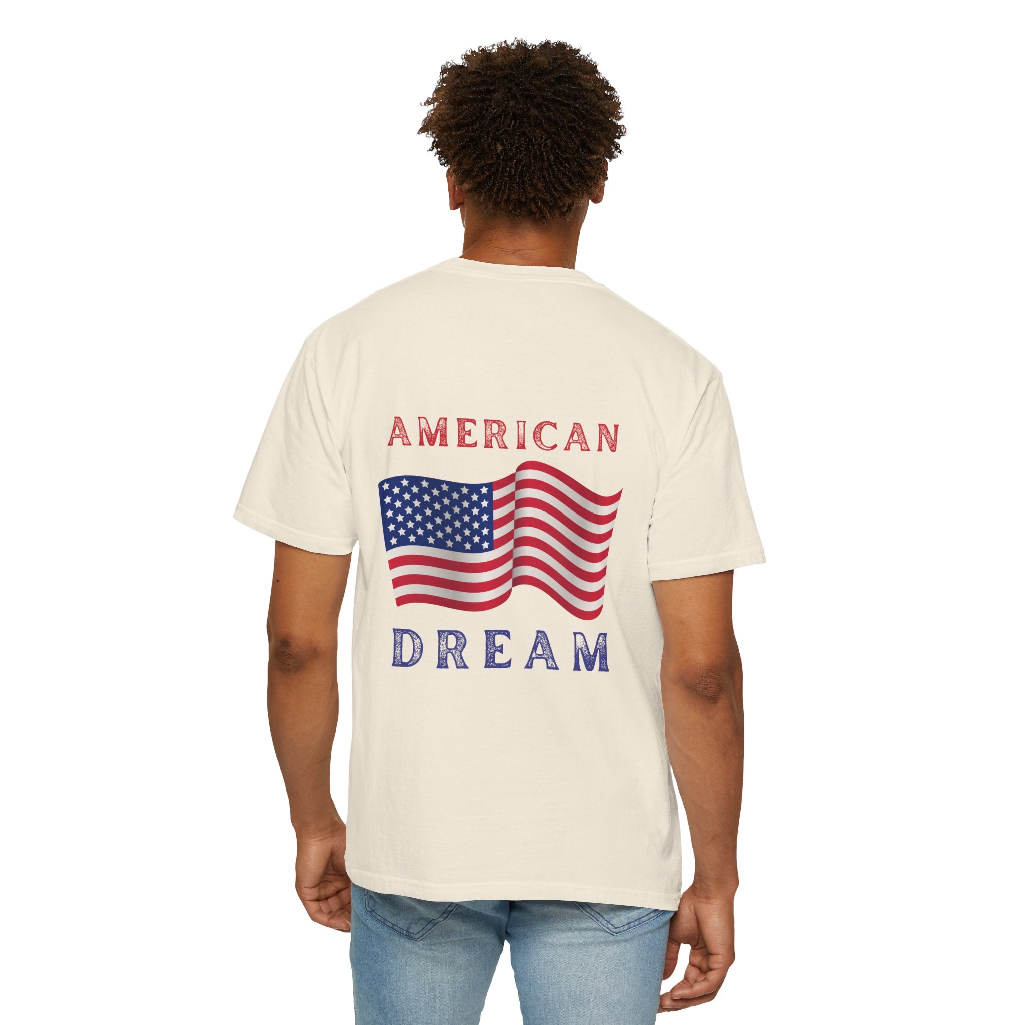 American Dream T-Shirt — Vintage Flag Graphic Tee for 4th of July & Patriotic Celebrations