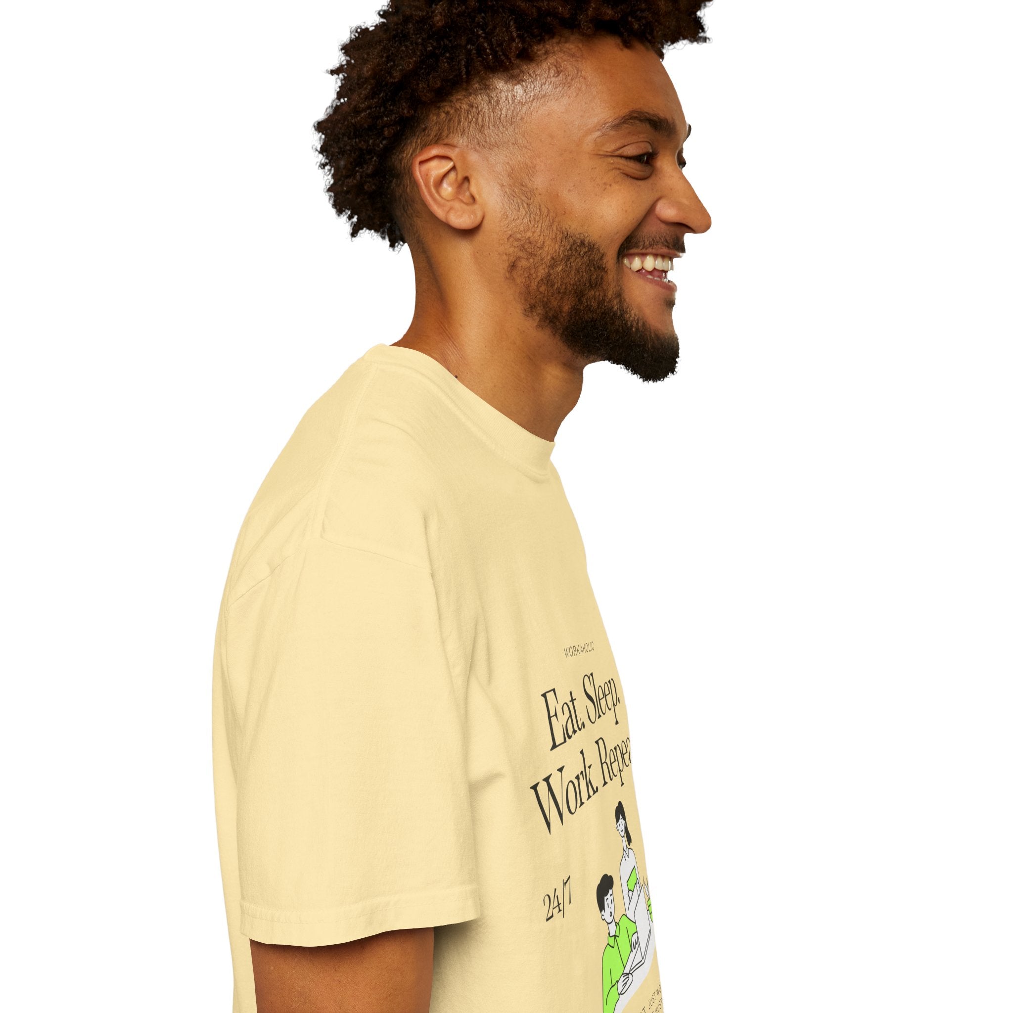 Eat. Sleep. Work. Repeat. Tee — Minimalist Remote Work Graphic T-Shirt